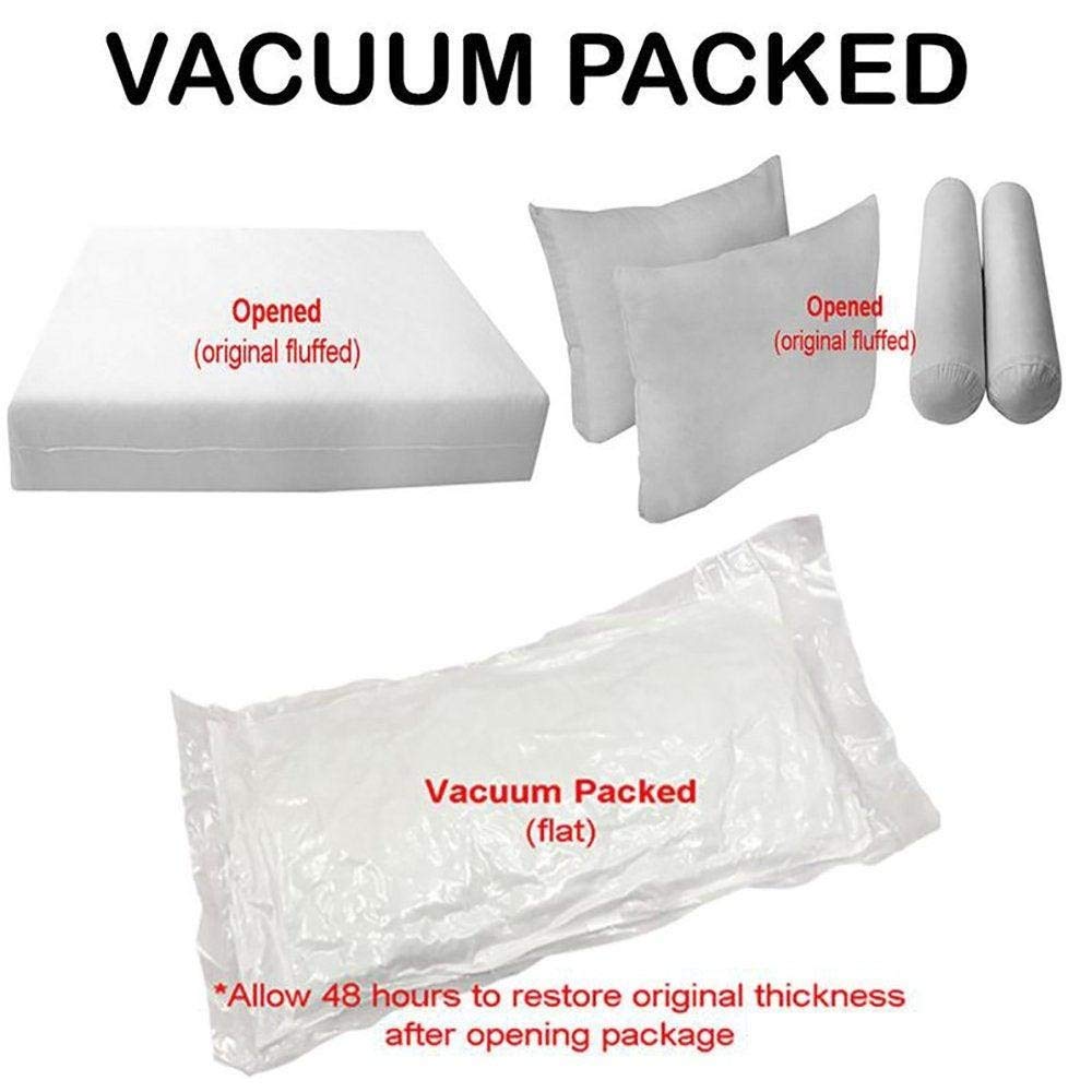 Prolinemax Style2 5-Piece Queen Size Mattress Bolster Back Rest Pillows Set - Soft Polyester Fiberfill Insert Only - Perfect for Bed Reading, Lounge Relaxation & Back Support