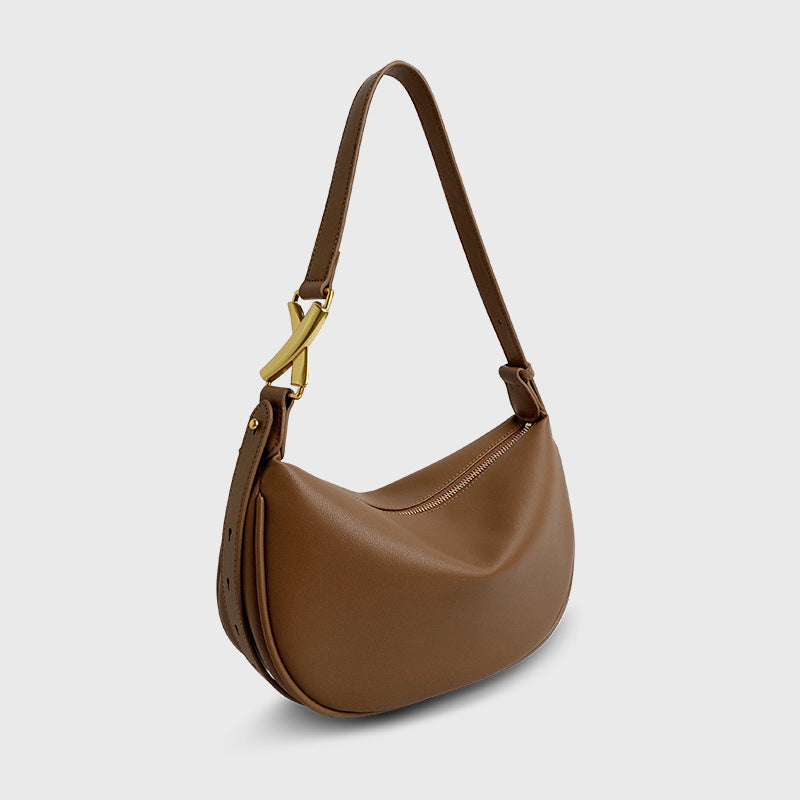 Genuine Leather Crossbody Bag for Women - Stylish Soft Crescent Shoulder Tote & Underarm Purse | Perfect for Work, Travel & Everyday Use