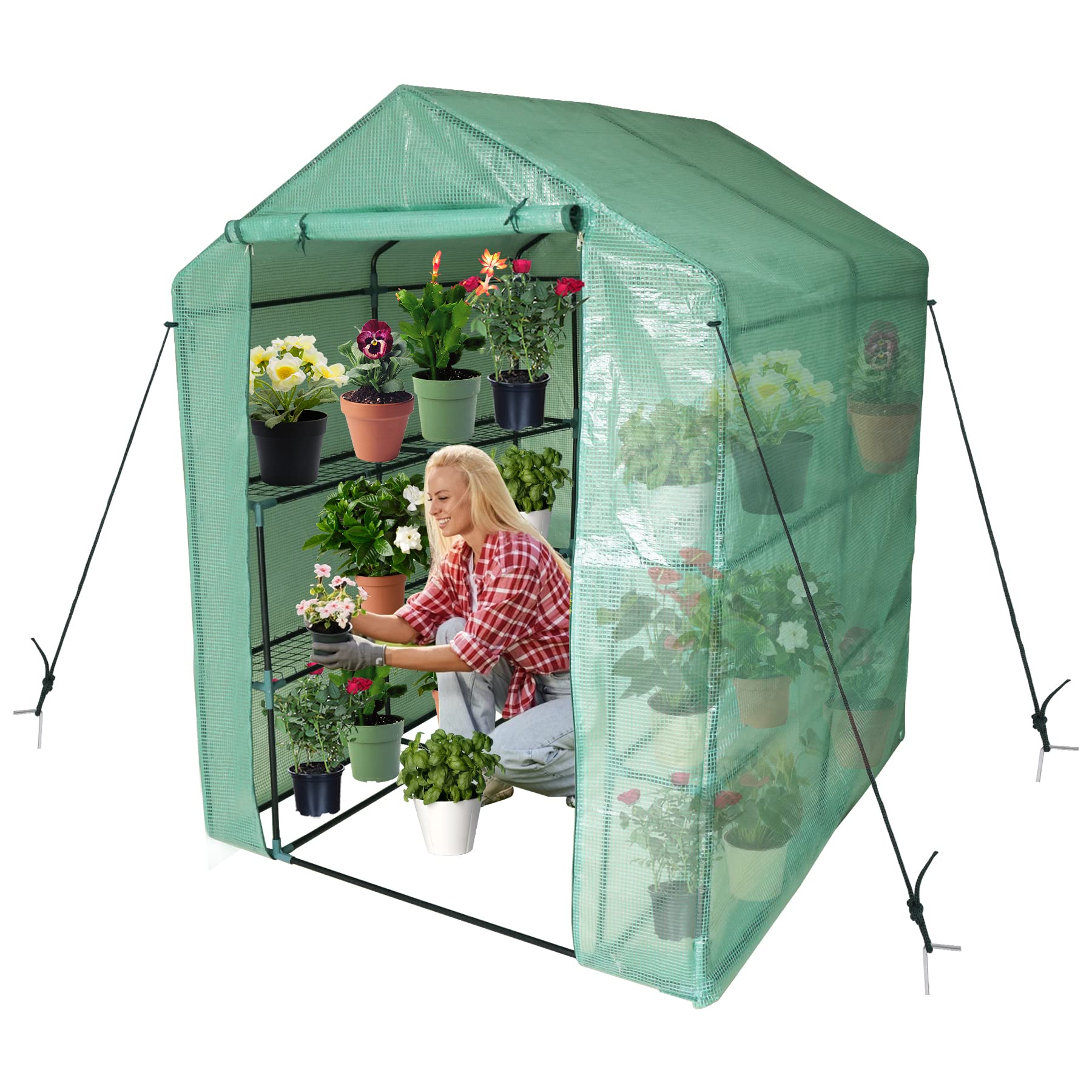 Playinyard Heavy Duty Portable Pop Up Greenhouse for Outdoors & Indoor Use - 56
