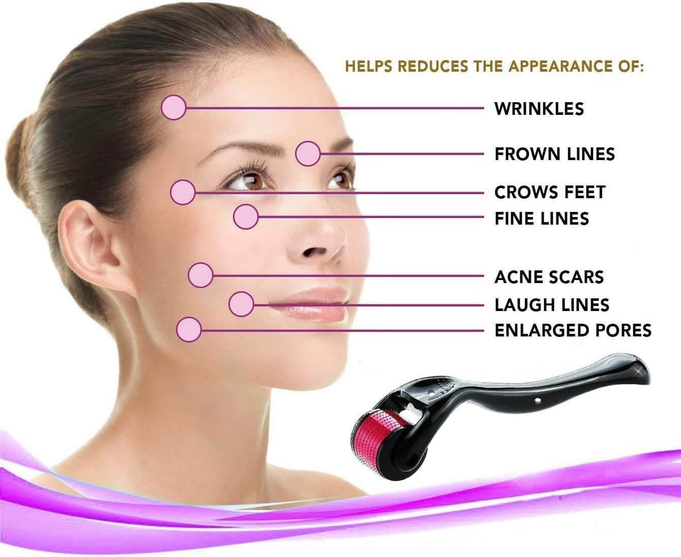 ALM Roller 0.5mm with 540 Titanium Needles for Hair Growth & Scalp Care | Hair Regrowth Treatment for Thinning Hair & Hair Loss | Reduces Acne Scars | Safe & Effective Derma Roller for Home Use | Perfect for Hair Care Routine & Skin Rejuvenation