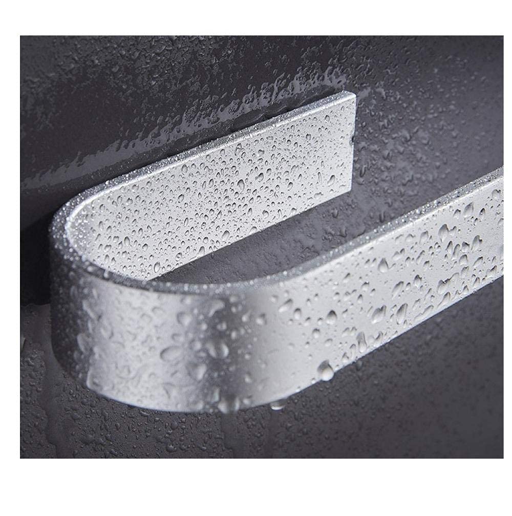 Frosted U-Shaped Aluminum Wall Mounted Towel Rack - Single Pole Perforated Bathroom Storage Shelf for Fast Drying | Space Saving & Easy Installation (25cm Length) - Perfect for Small Bathrooms, Kitchens & Laundry Rooms
