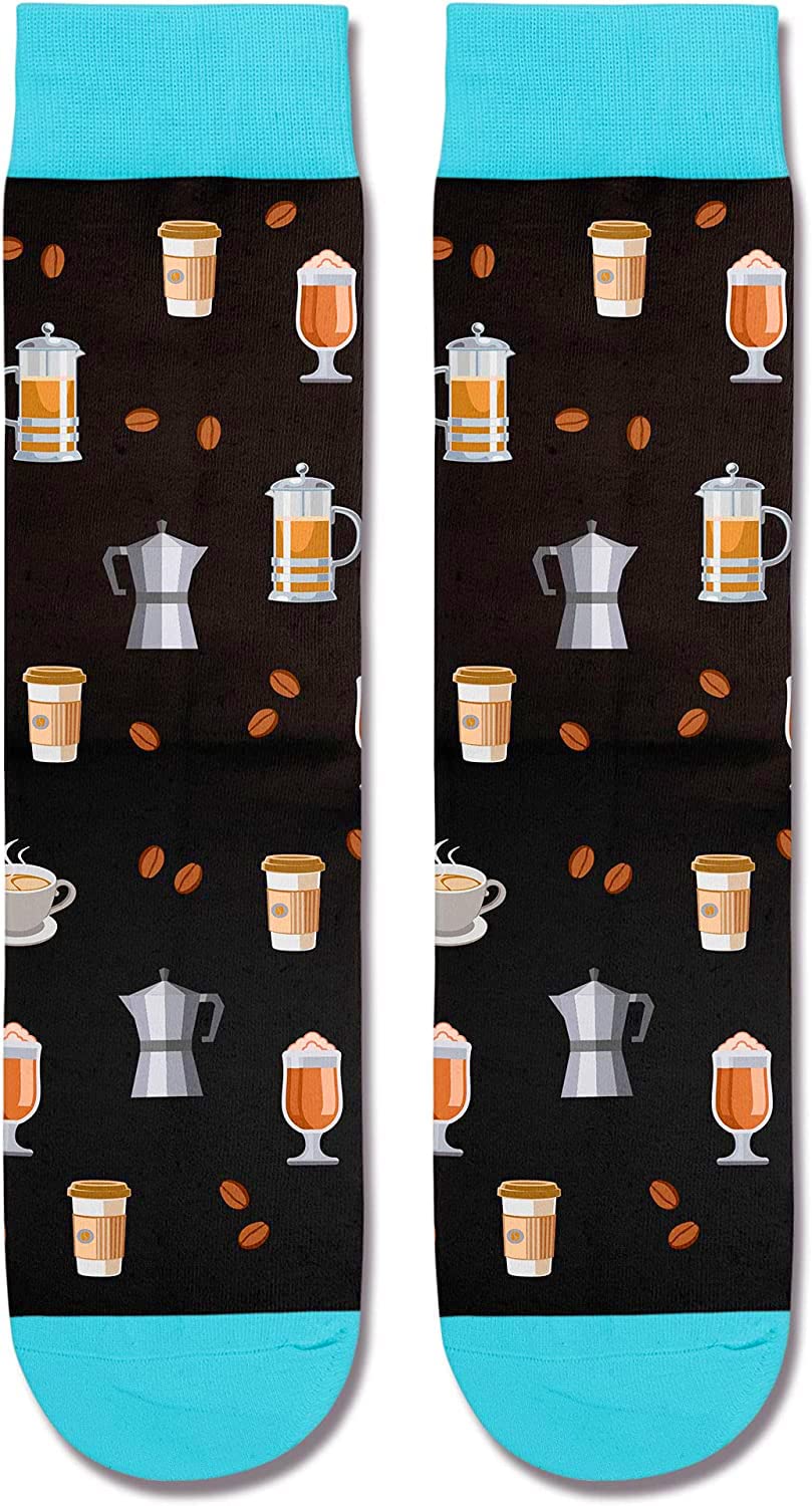 Zmart Funny Crazy Coffee Socks for Women & Men - Novelty Socks with Humorous Sayings - Perfect Gift for Coffee Lovers - Great for Office, Gag Gifts & Coffee Shop Outings