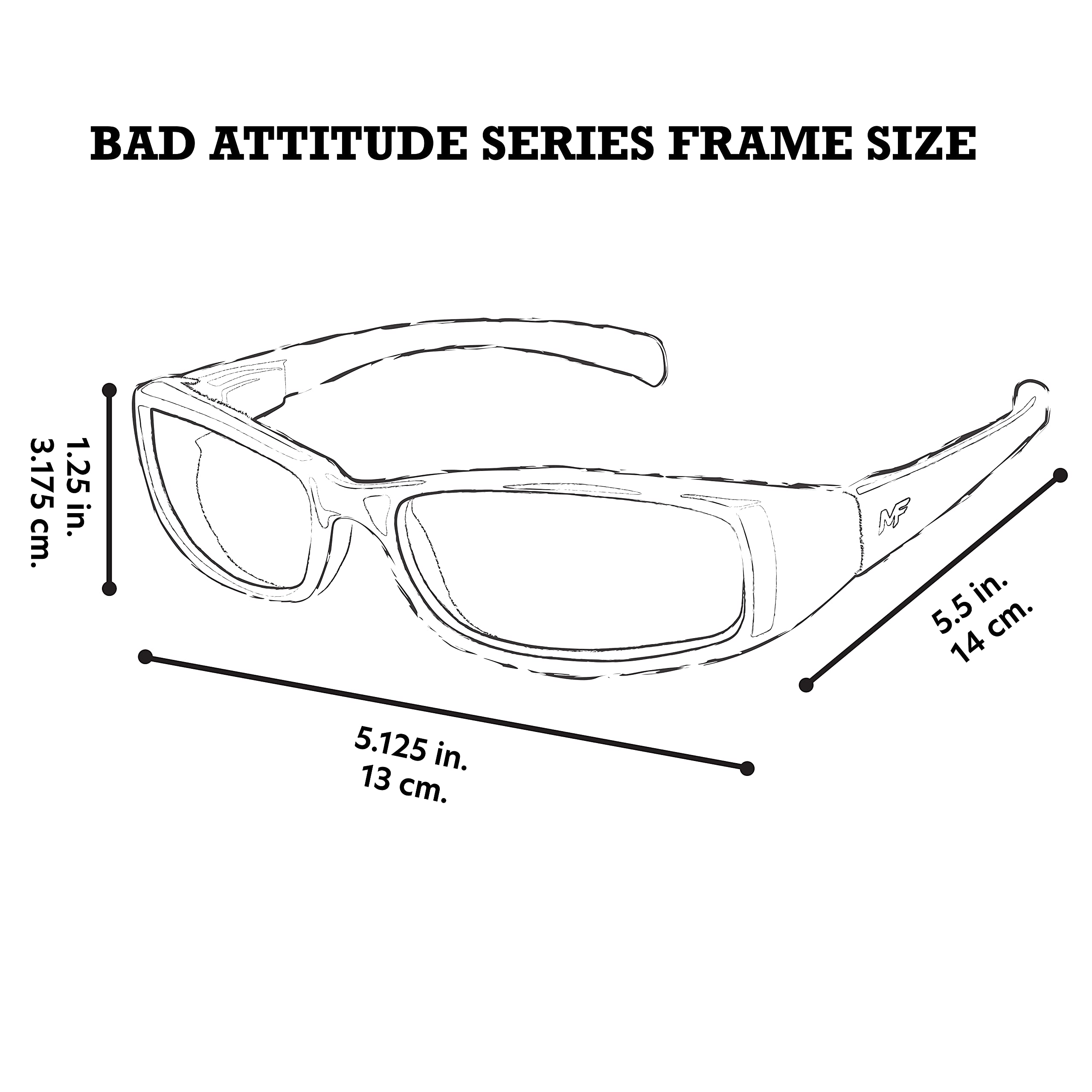 3 Pairs MF Eyewear Bad Attitude Motorcycle Glasses - Shatterproof Polycarbonate, UV400 Protection, Scratch-Resistant, Black Frame with Clear/Red/Yellow Lenses - Perfect for Motorcycle Riding, Cycling, Outdoor Sports & Safety Work