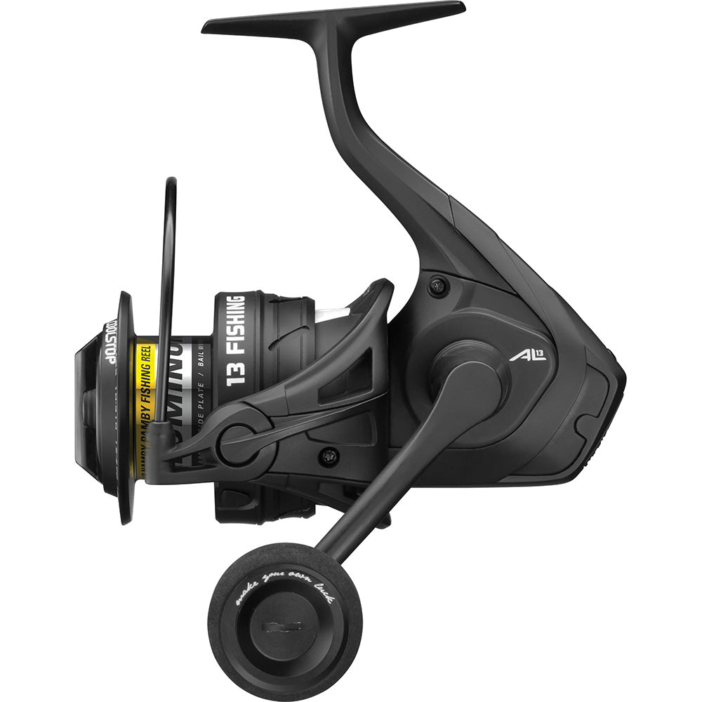 13 Fishing AL13 Spinning Reel - 5.2:1 Gear Ratio, 3.0 Ball Bearings - Lightweight Saltwater Fishing Reel for Bass, Trout & Inshore Fishing