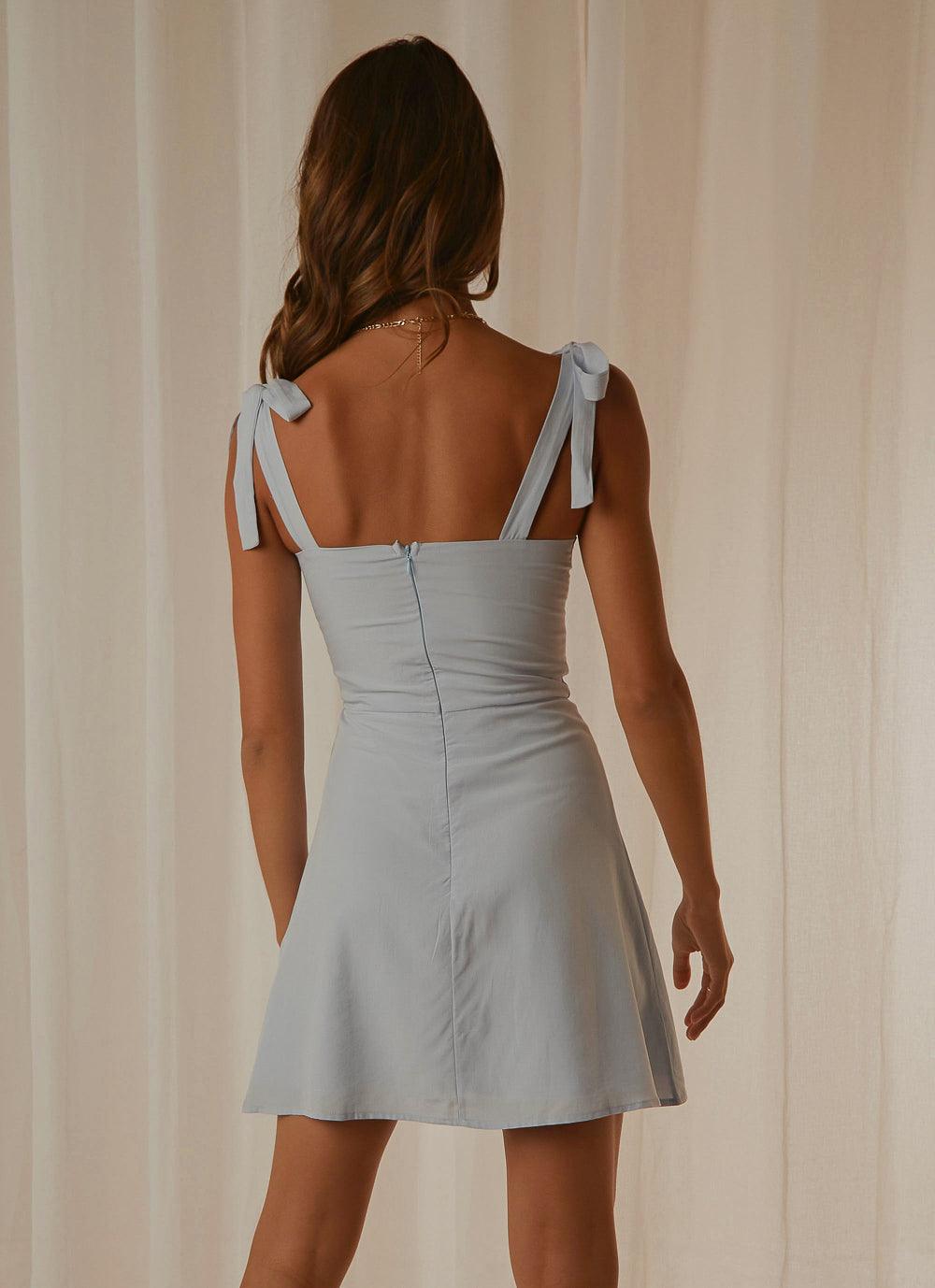 French Kiss Mini Dress - Baby Blue Sexy Bodycon Dress for Women | Perfect for Date Night, Parties & Special Occasions