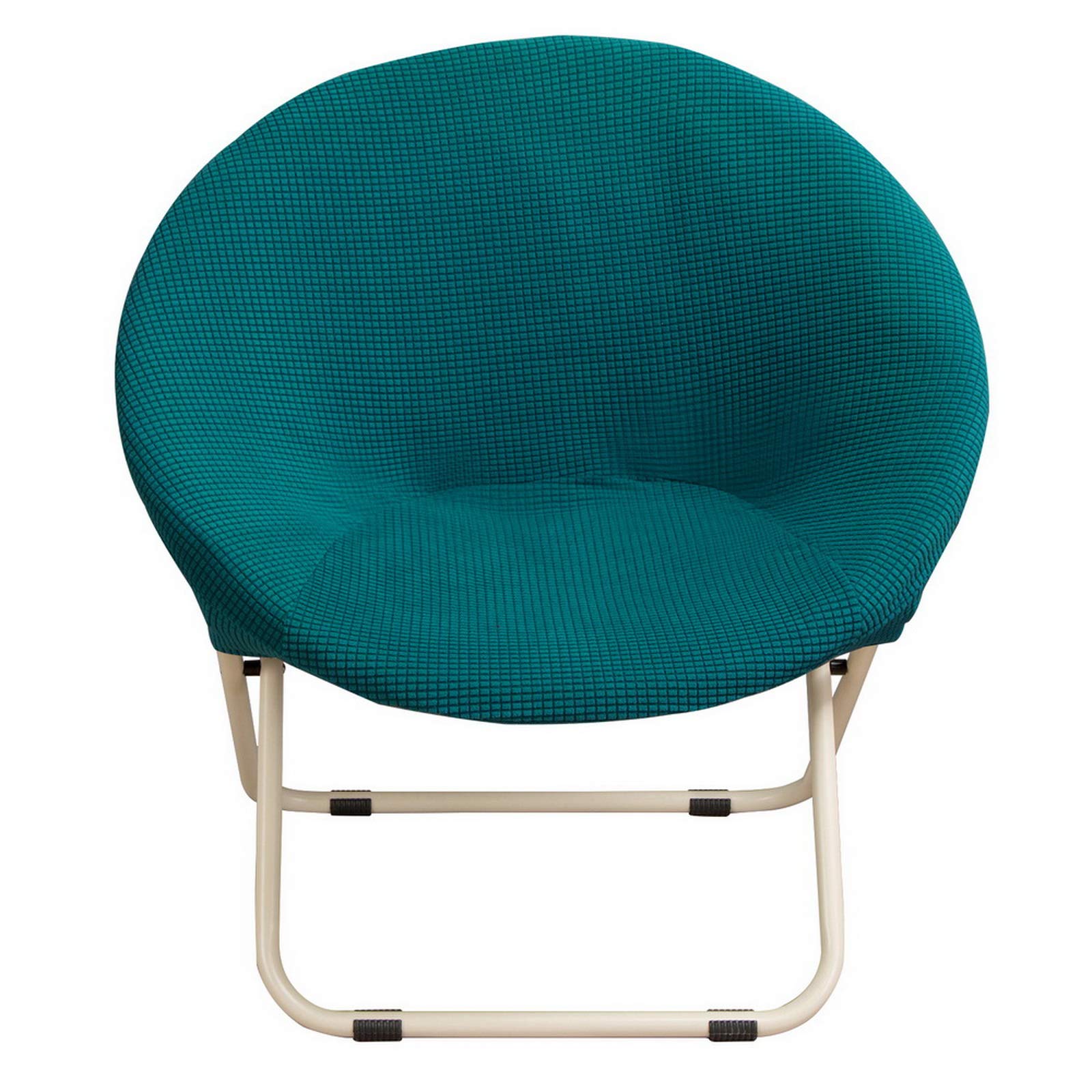 Stretch Jacquard Saucer Chair Slipcover - Removable Spandex Fabric Cover for Round Moon Chairs (Green) | Perfect for Living Room, Bedroom, Dorm or Outdoor Relaxation