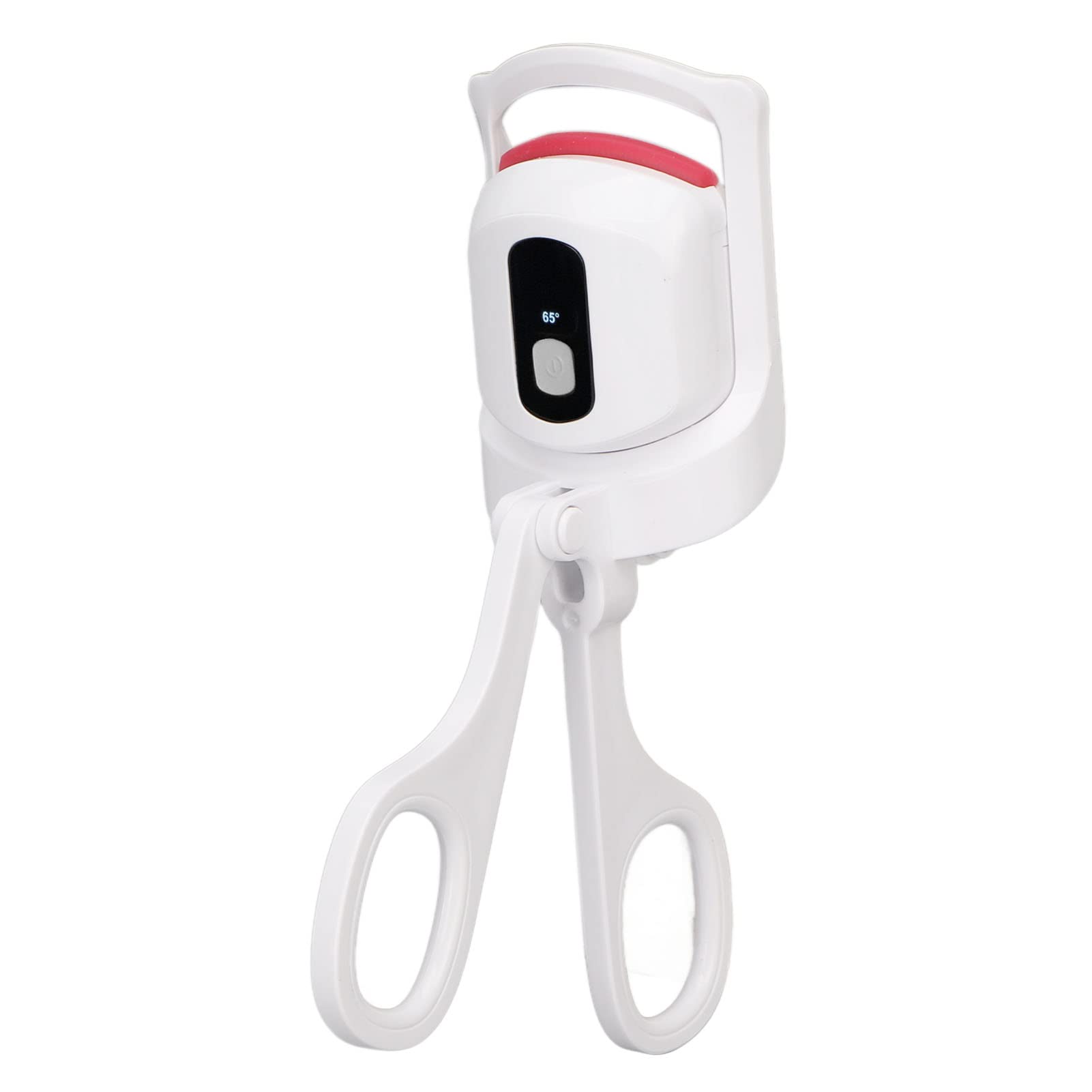 Rechargeable Heated Eyelash Curler with 3 Temperature Settings - Mini Electric Lash Curler for Long-Lasting Curls (White) | Perfect for Travel, Home Use & Professional Makeup Application