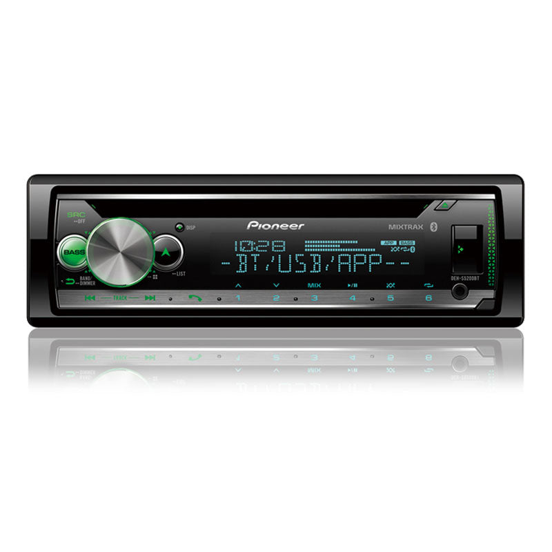 Pioneer DEH-S5200BT Bluetooth CD Receiver with Smart Sync App, Mixtrax, Customizable Colors | Car Audio System for Hands-Free Calling & Music Streaming