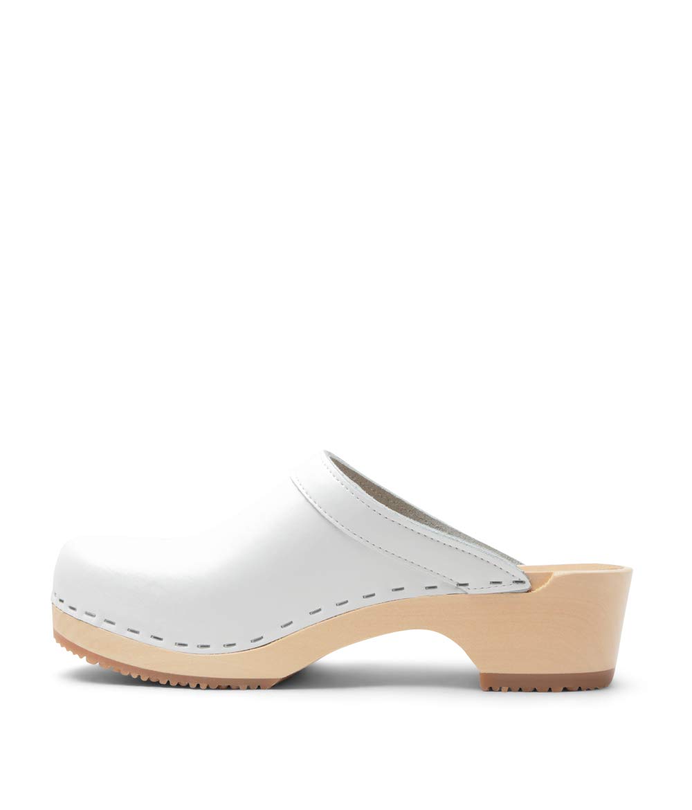 VERKA Women's Wooden Clogs from Sweden - BLOMMA Comfortable Garden Shoes for Women | Swedish Wooden Sandals | Summer Outdoor Slippers for Gardening, Beach & Casual Wear