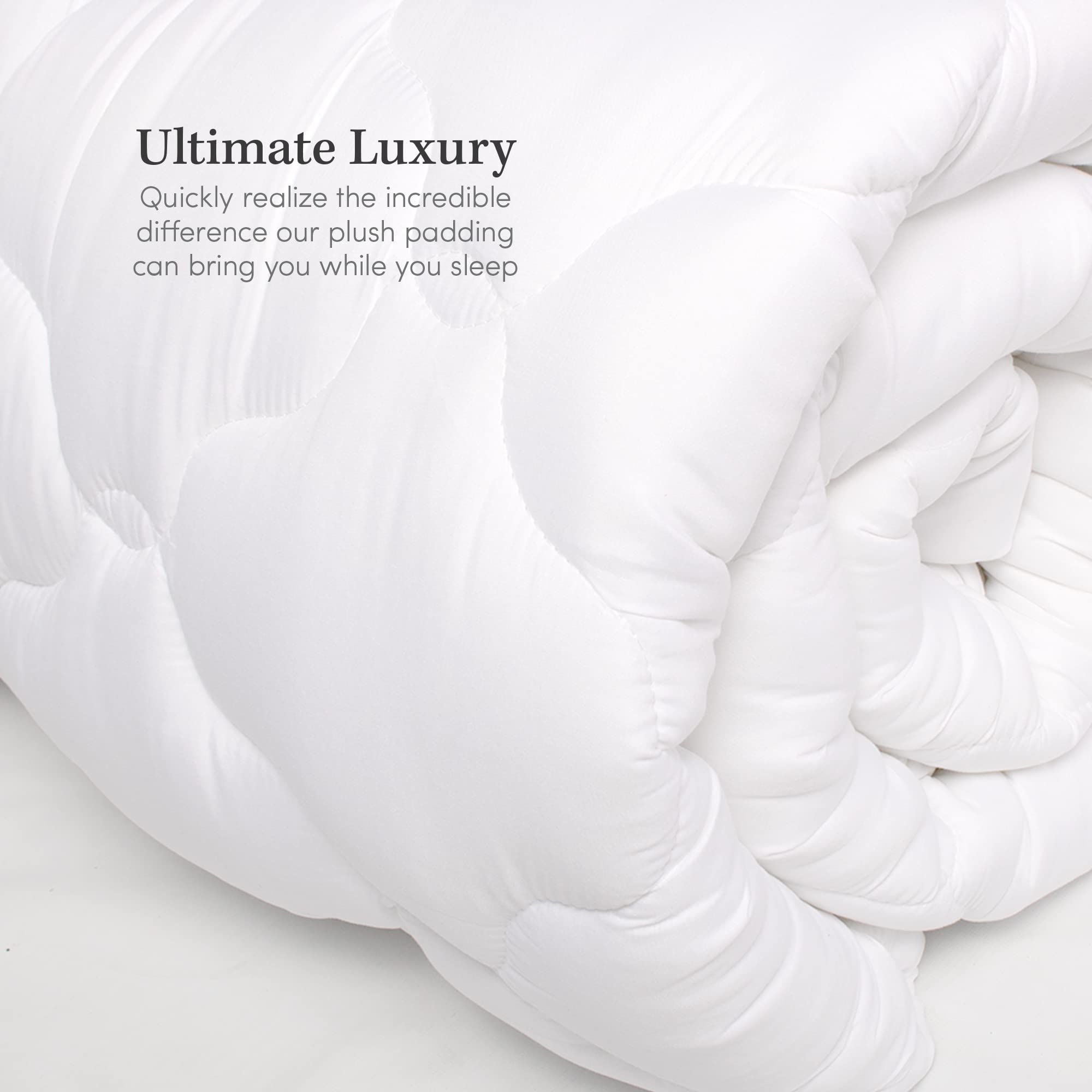 Premium Pillow Top Mattress Pad with Fitted Skirt & 18