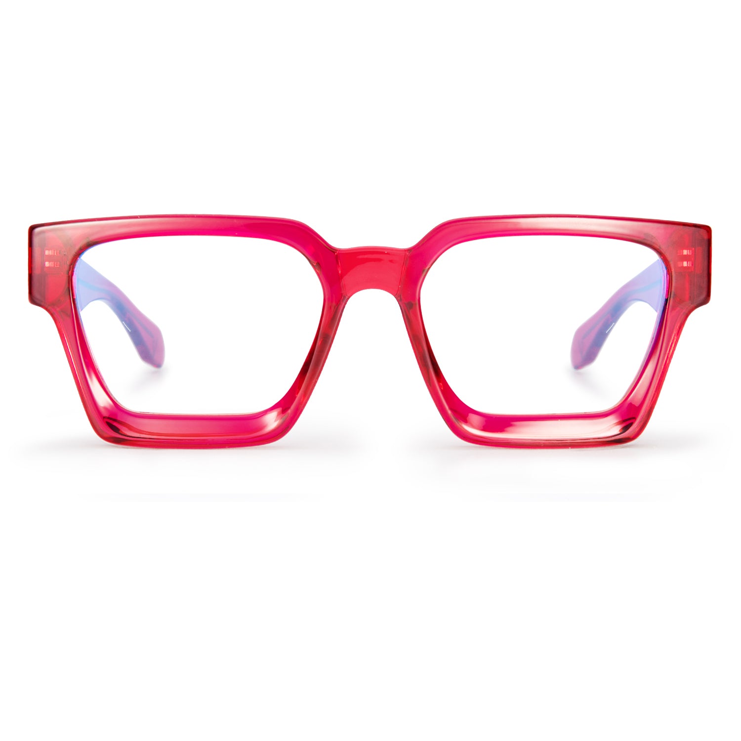 Stylish River Geometric Eyeglasses for Men & Women - Trendy Square Frame Glasses for Reading & Fashion - Perfect for Office, Driving, and Daily Wear