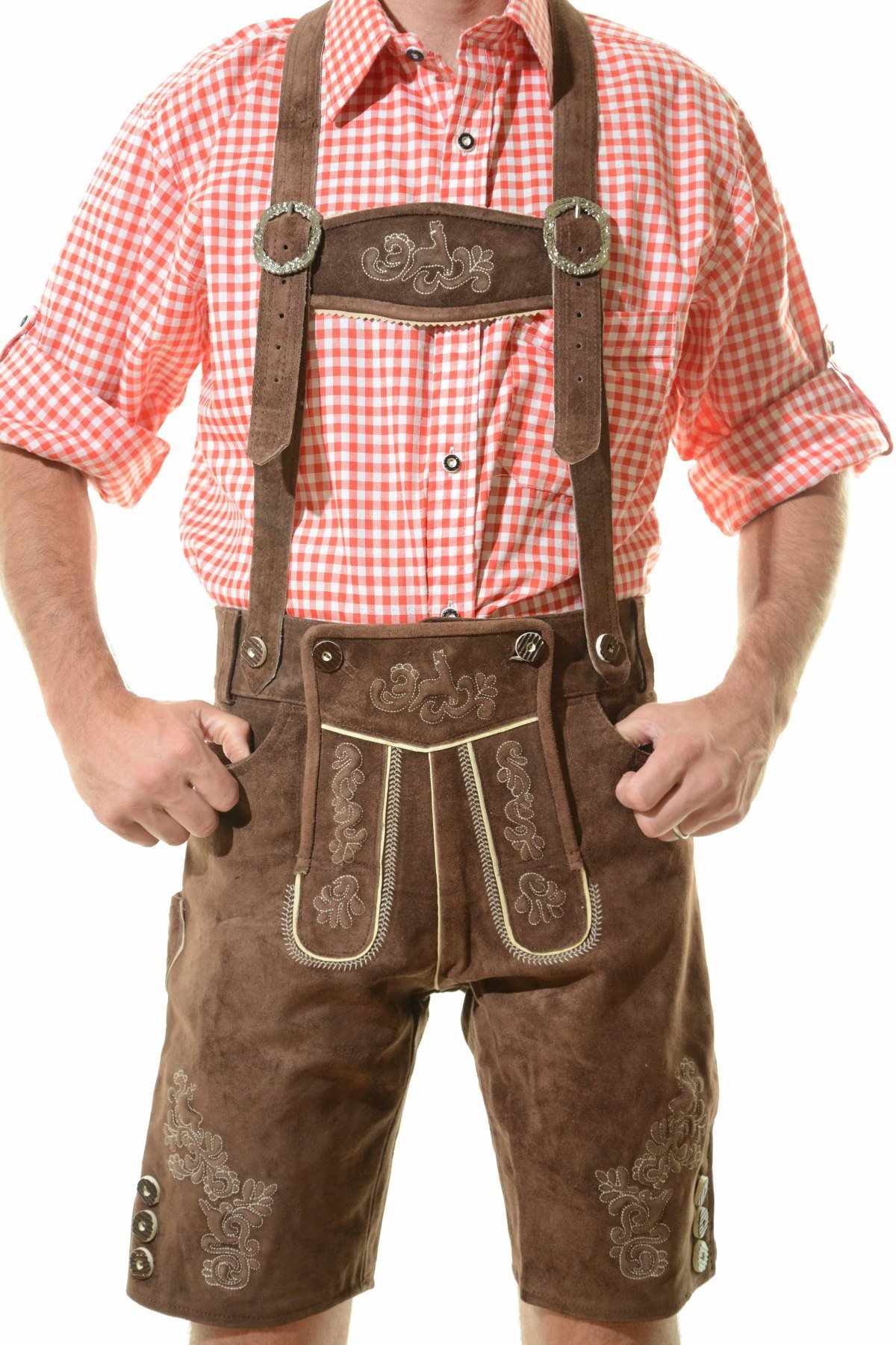 Authentic German Lederhosen - Traditional Bavarian Costume for Oktoberfest | Men's & Women's Leather Shorts for Beer Festival, Cultural Events & Halloween Costumes
