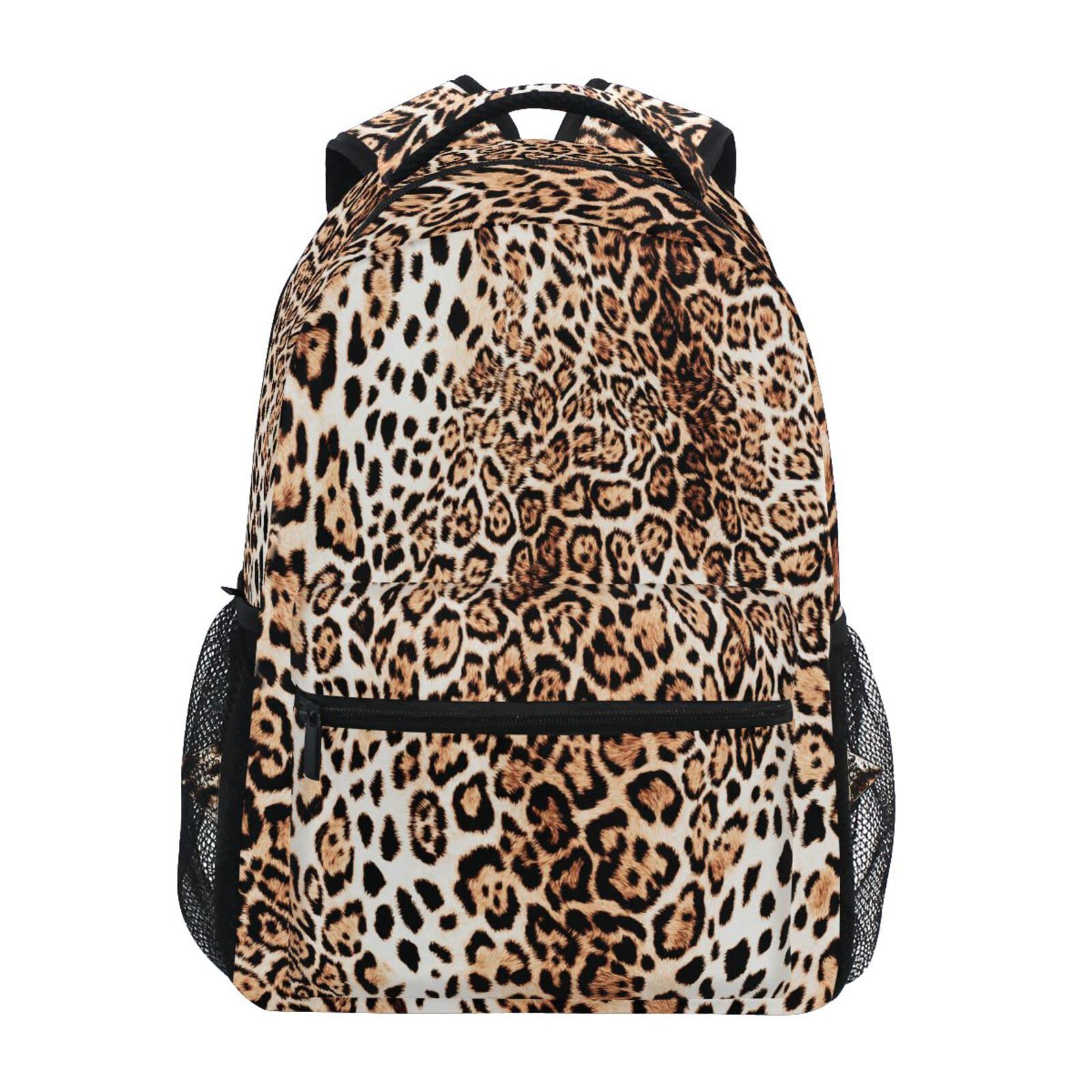 ALAZA Cheetah Print Backpack - Stylish Leopard Pattern Laptop Bag with Multiple Pockets, Name Card Holder & Personalization Option (16.9 Inch Medium Size) - Perfect for School, Travel, Work & Daily Commute