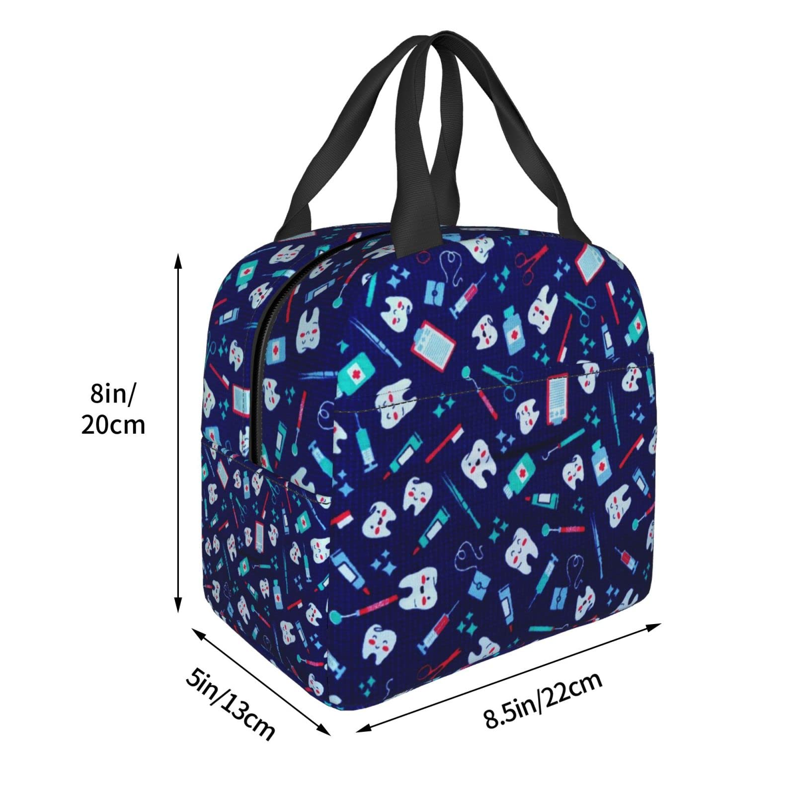 Insulated Lunch Bag for Women & Men - Thermal Cooler Tote for Work, Camping & Travel - Cute Picnic Pouch for Dental Hygienists & Professionals - Perfect for Office, Outdoor Adventures & Daily Commute