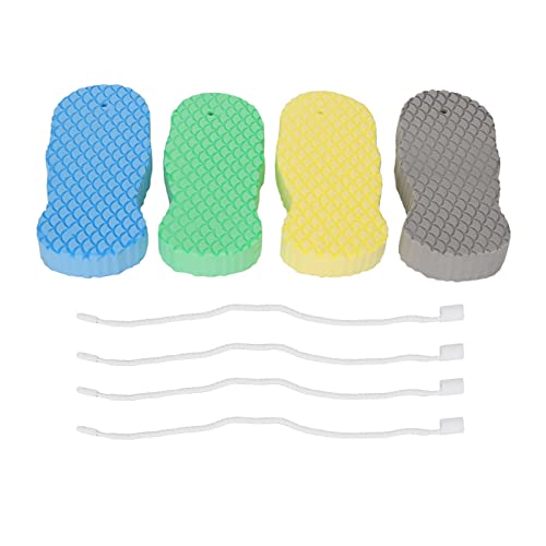 4pcs Exfoliating Bath Sponges - Ultra Soft Skin Scrub for Shower & Dead Skin Removal - Adults & Kids