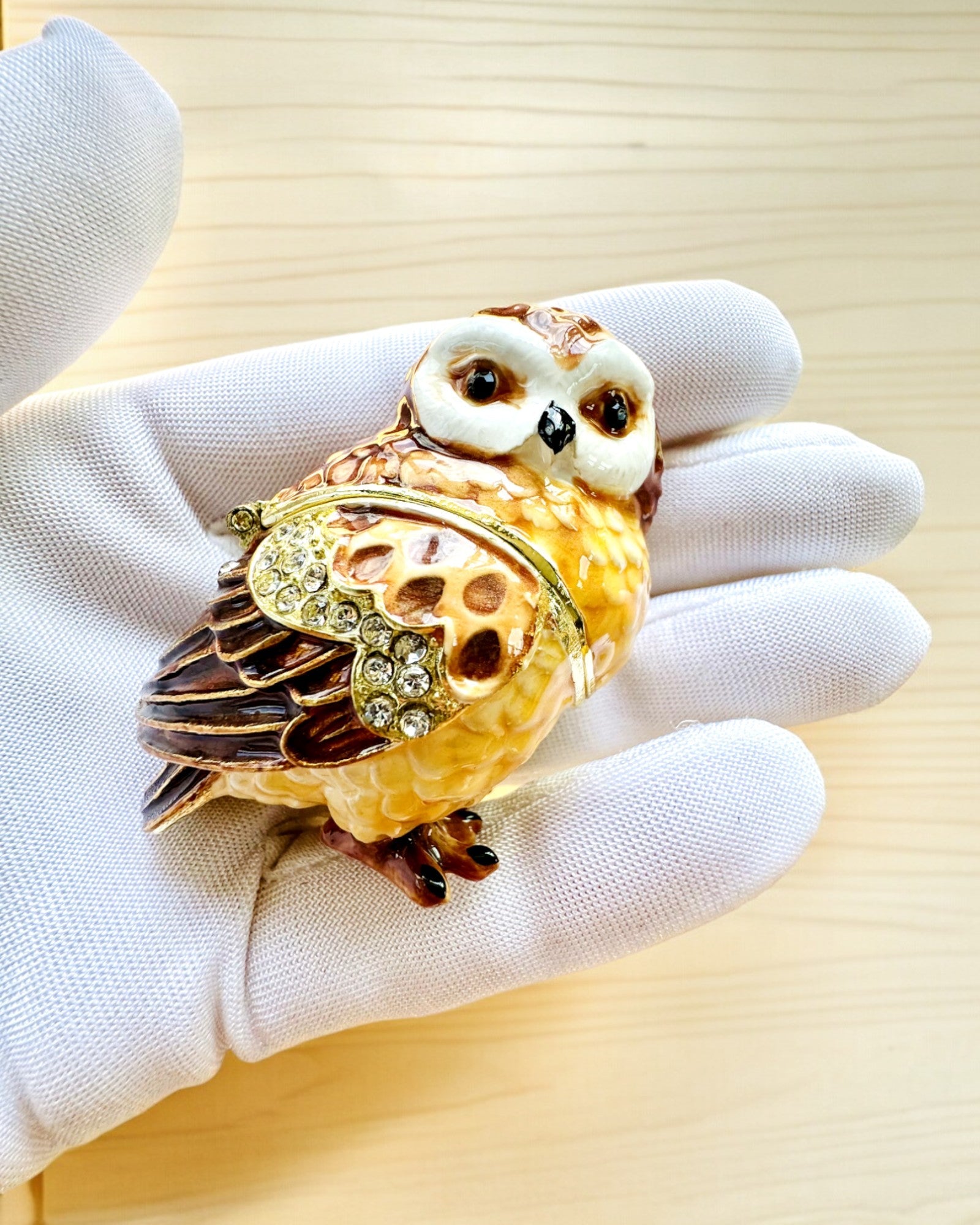 Elegant Owl Crystal Jewelry Box with Custom Engraving - Perfect Gift for Women, Birthday, Anniversary & Home Decor