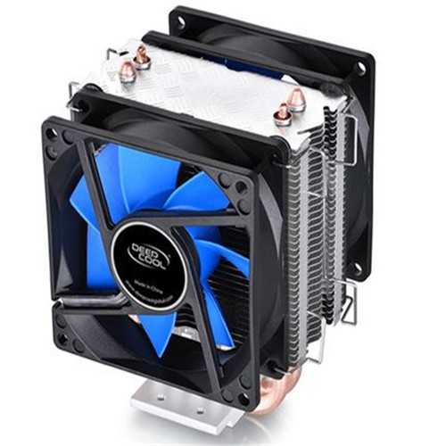 Deepcool 80x80x25mm Dual Fan CPU Cooler - Compatible with LGA1156/775/1150/1155/1151 Sockets - Perfect for PC Gaming, Workstations & Home Office Computers