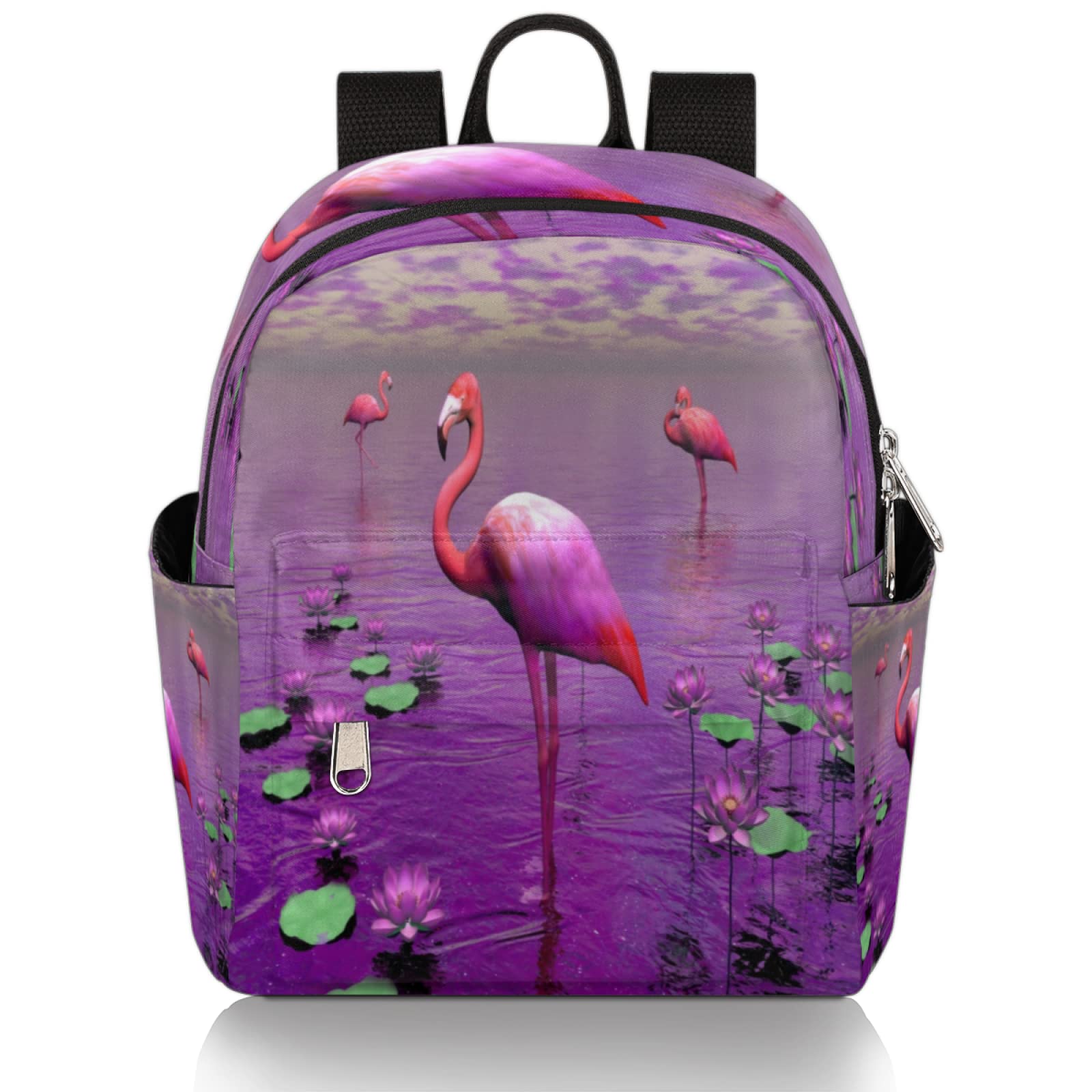 **Cute Mini Backpack for Women - Flamingo Print Small Travel Backpack, Lightweight Shoulder Bag for School, Work & Day Trips**    **Use Cases:** Perfect for school, travel, work, shopping, or casual outings.
