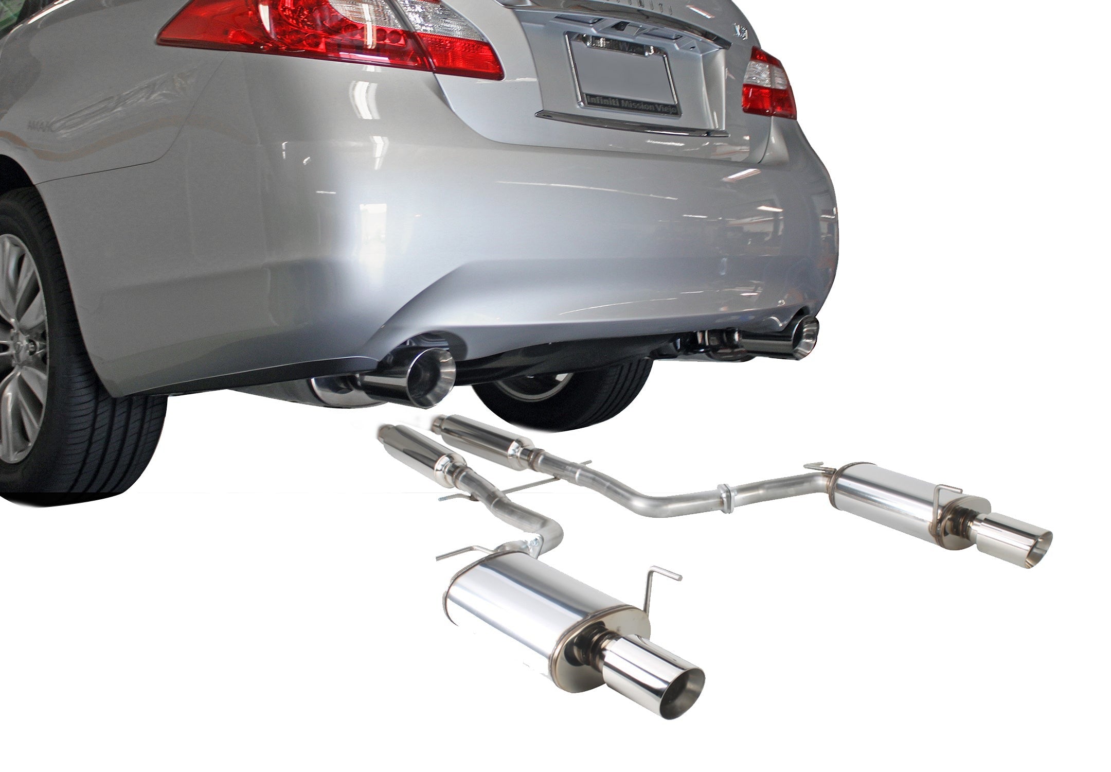 2011-2013 Infiniti M56 & 2014-2018 Q70 Stainless Steel Near Cat-Back Exhaust System 504456 - High Performance Exhaust Upgrade for Enhanced Sound & Power