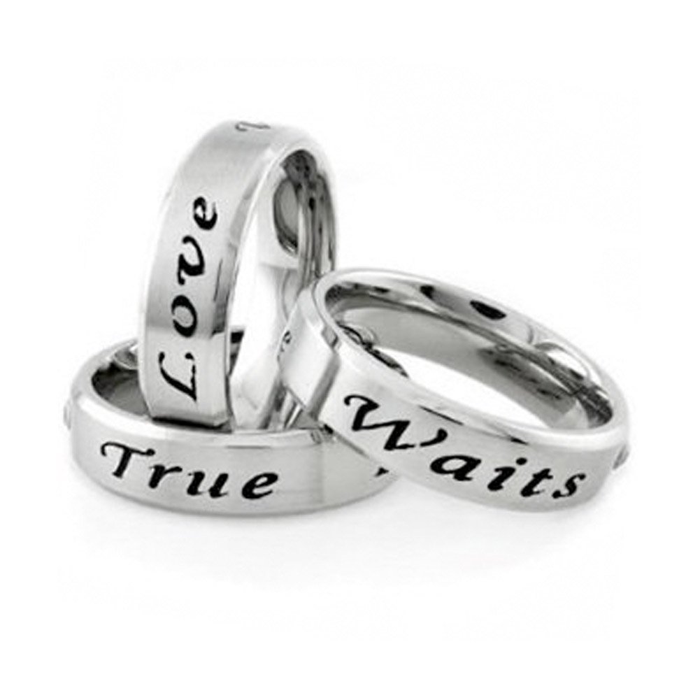 True Love Waits CZ Promise Ring for Women - Stainless Steel Purity Commitment Ring - Perfect for Engagements, Anniversaries & Special Occasions