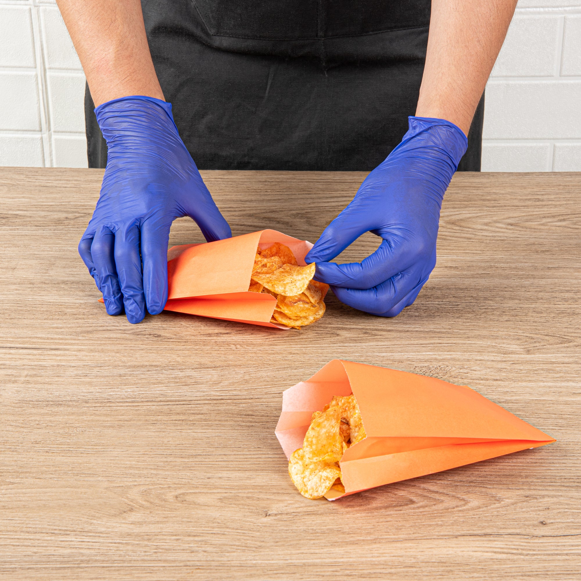 Orange Paper French Fry Bags - 4.25