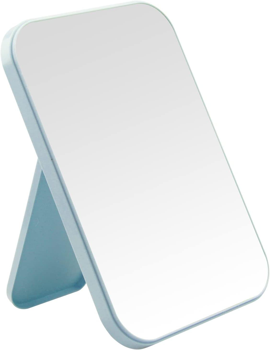 8 Inch LED Desktop Makeup Mirror with Stand - Portable Folding Vanity Mirror for Home & Travel - Wall Mountable, Adjustable Brightness - Perfect for Makeup, Skincare & Salon Use