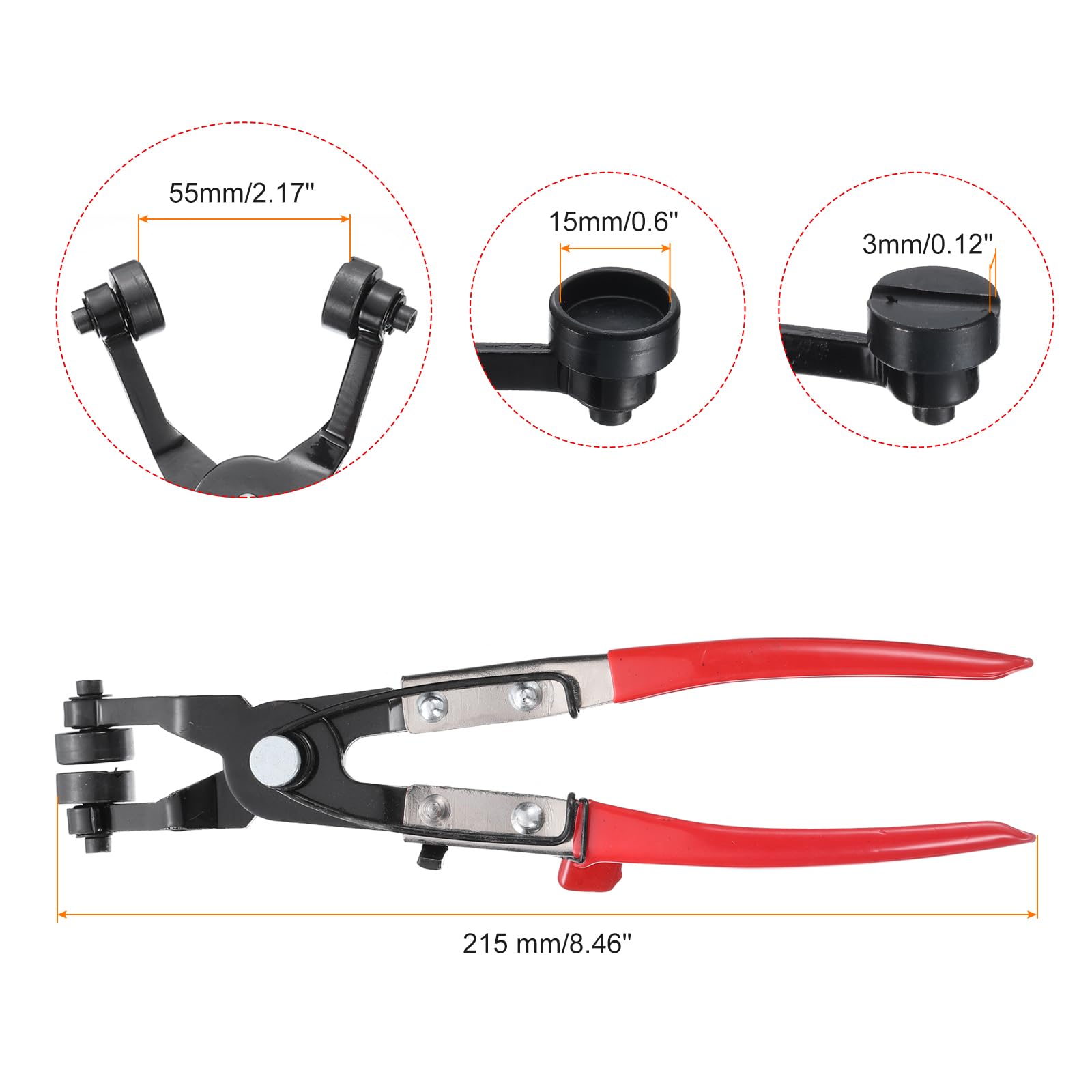 HARFINGTON Angled Hose Clamp Pliers - Spring Clips Tool for Fuel, Coolant & Water Lines - Automotive Radiator Heater Hose Repair - Perfect for DIY Car Maintenance & Engine Repair
