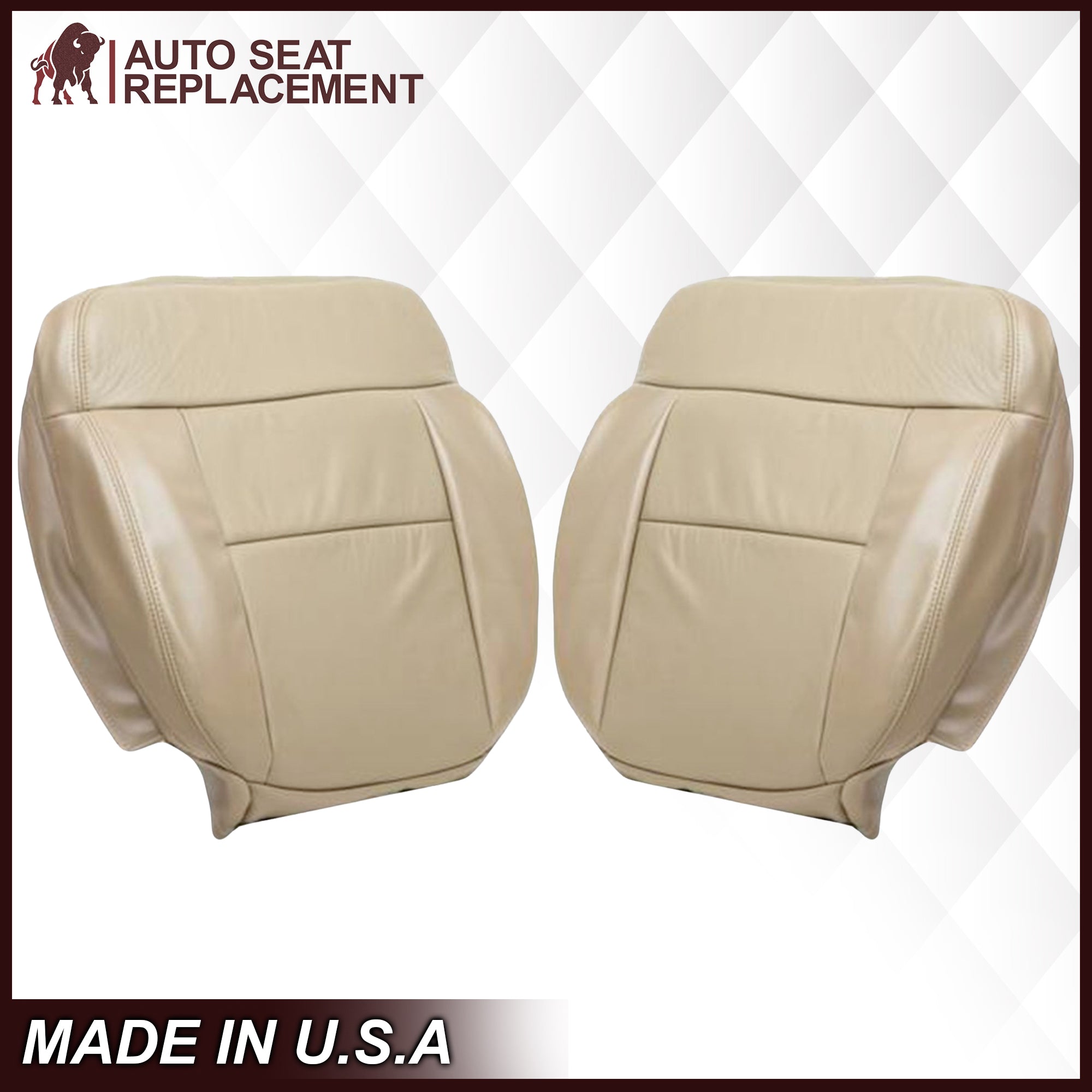 2005-2008 Ford F-150 Seat Covers - Premium Tan Leather or Vinyl Seat Protectors for Trucks | Durable & Custom Fit for Car, Work & Outdoor Adventures