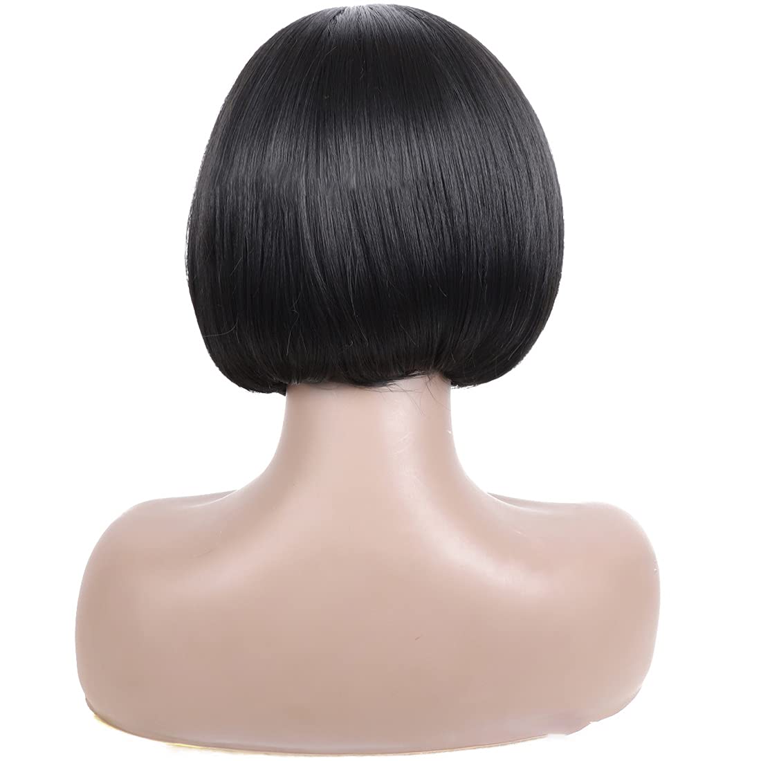 10 Inch Straight Head Wrap Wigs with Elastic Headband - Soft Bob Hairpiece for Women | Perfect for Daily Wear, Cosplay & Protective Styling
