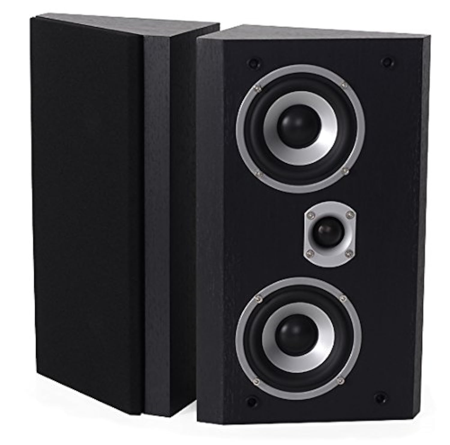 Dynavoice Magic FX-4 Black Bookshelf Speakers - Wall & Ceiling Mountable Dolby Atmos Surround Sound System for Home Theater & Gaming Setup