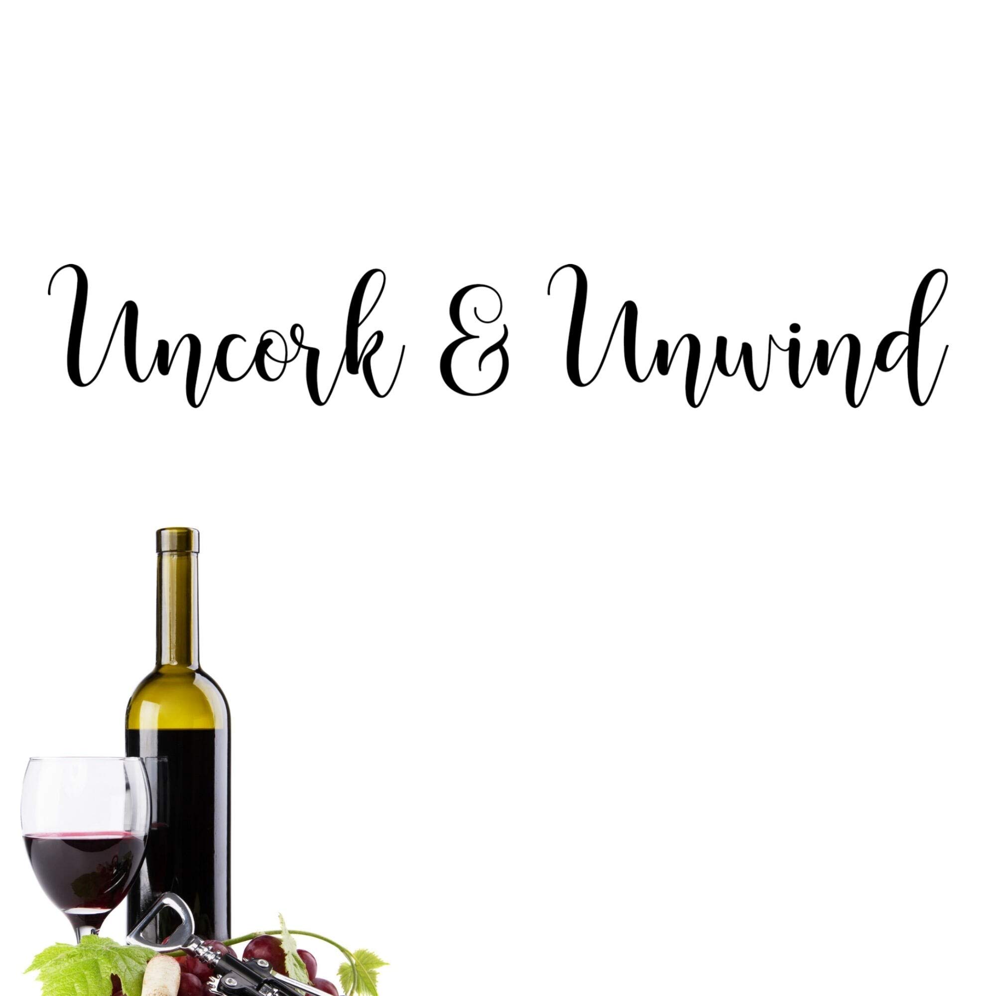 Black Vinyl Wall Decal for Wine Lovers - Perfect for Kitchen, Bar & Home Decor - Peel & Stick Art for Wine Cellar or Dining Room