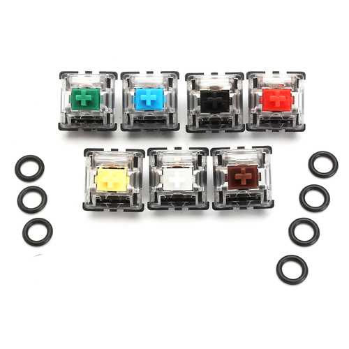 7-Key Switch Tester for Mechanical Keyboards with O-Ring Sample Kit - Perfect for Switch Testing, Sound Dampening & Custom Keyboard Builds