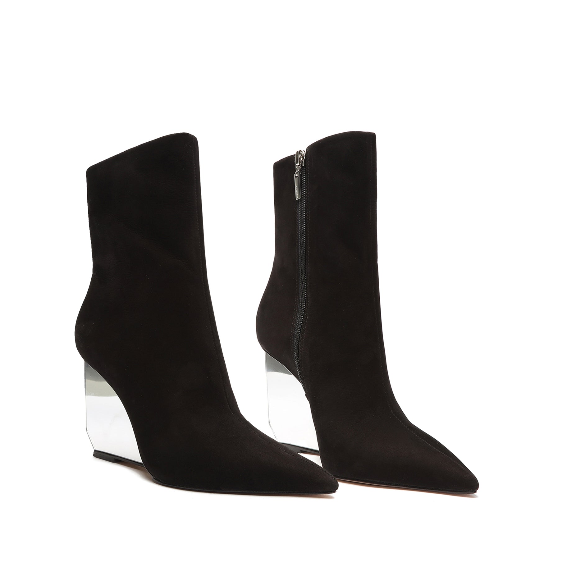 Asya Women's Stylish Leather Ankle Booties - Fashionable Pointed Toe & Mirror Finish for Casual, Office & Evening Outfits