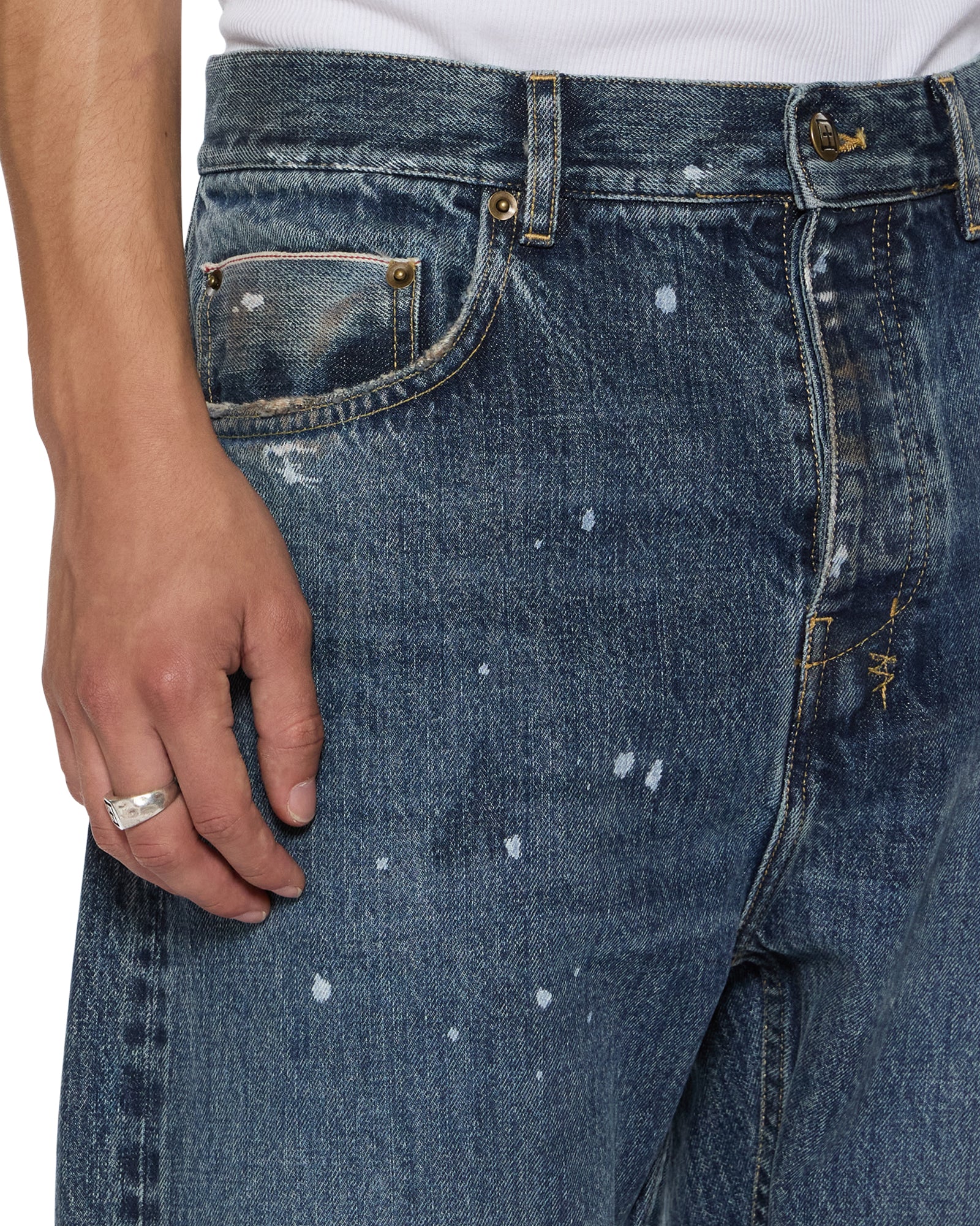 Premium ANTI K Selvedge Denim Jeans in Artist Blue - Stylish & Comfortable for Casual Wear & Street Fashion
