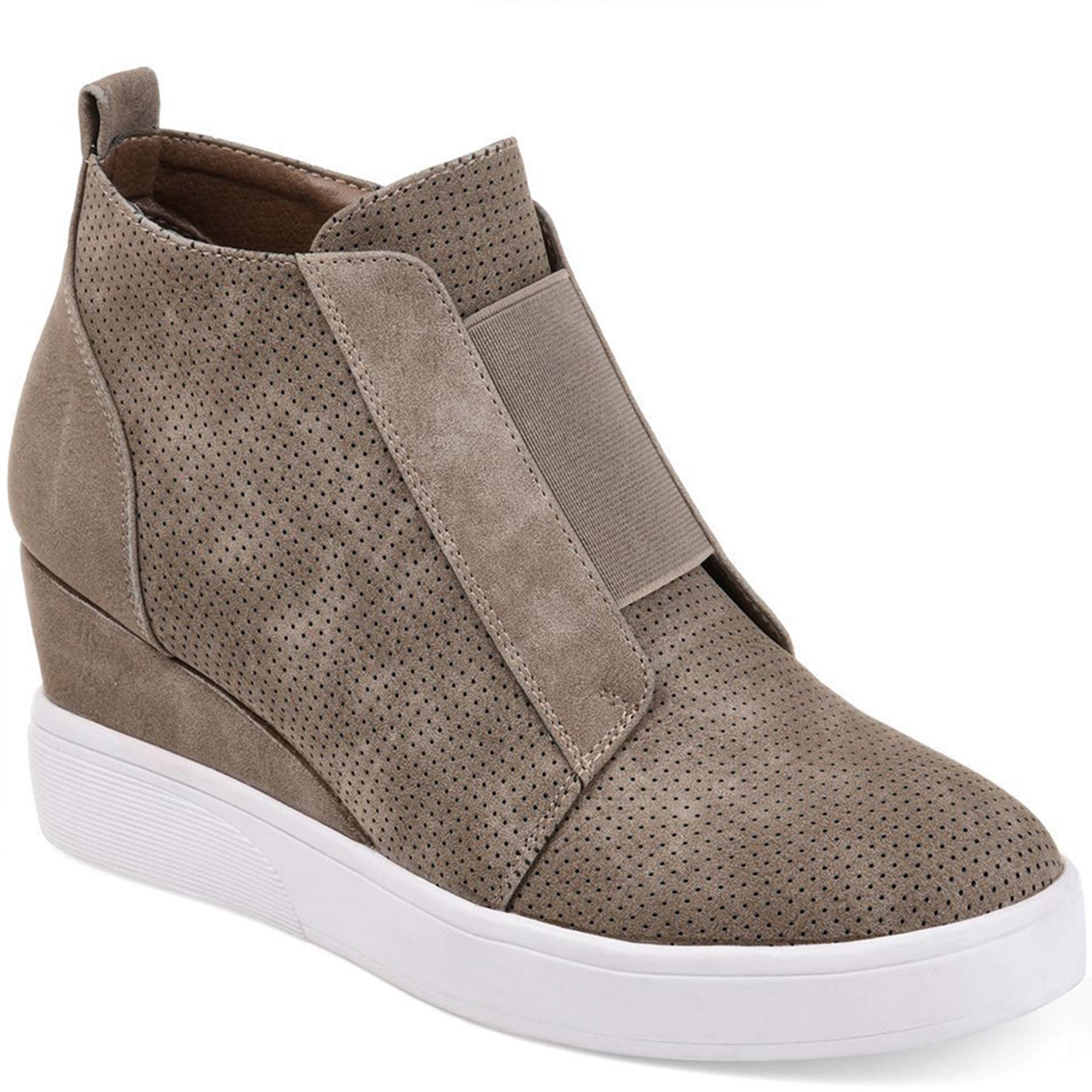Athlefit Women's Hidden Heel Wedge Sneakers - Comfortable Platform Booties for Walking, Work & Casual Outfits | Perfect for Office, Dating & Travel