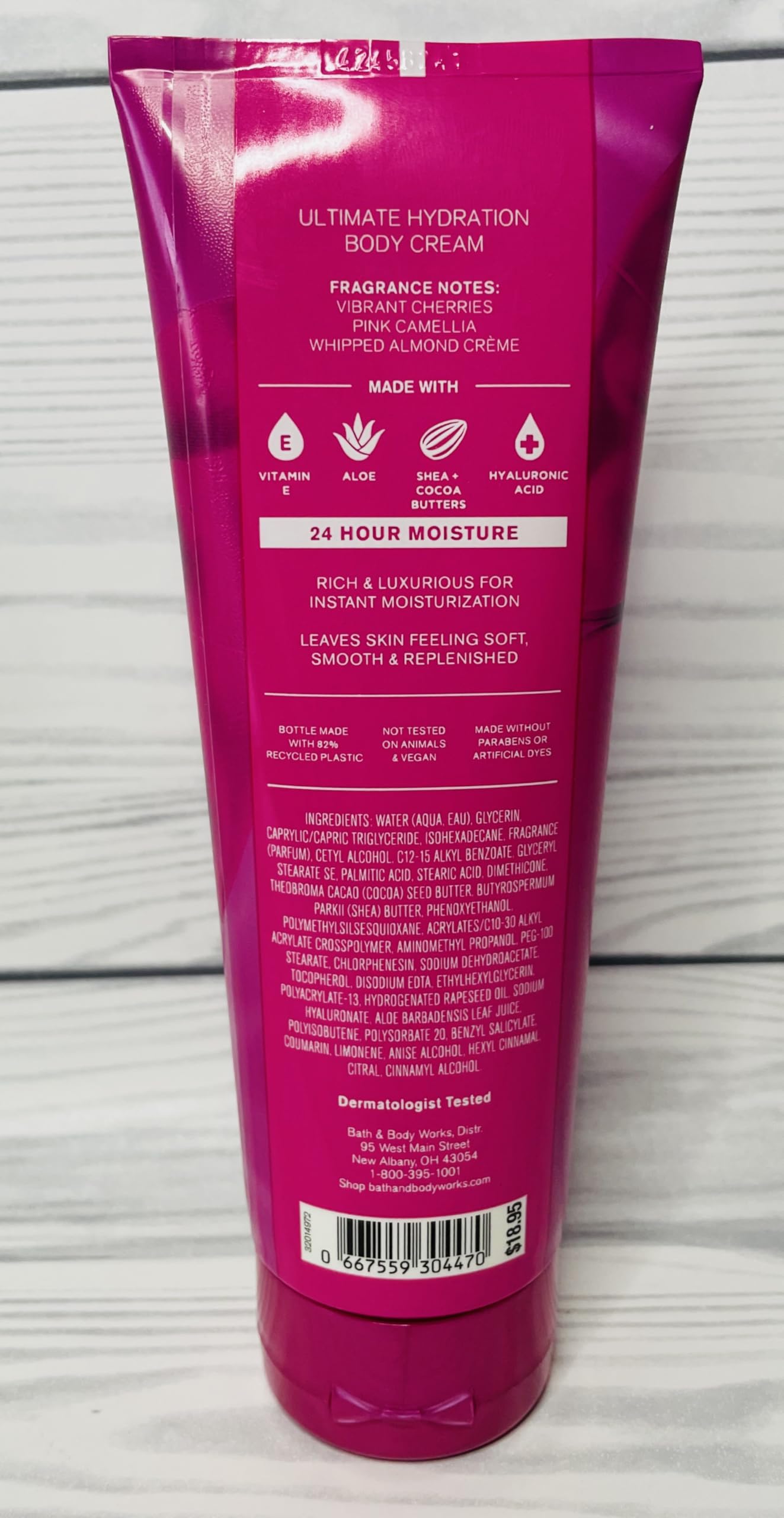 Bath & Body Works Perfect in Pink Ultimate Hydration Body Cream 8oz (Pack of 2) - Moisturizing Lotion for Dry Skin, Gift for Women, Daily Skincare Routine