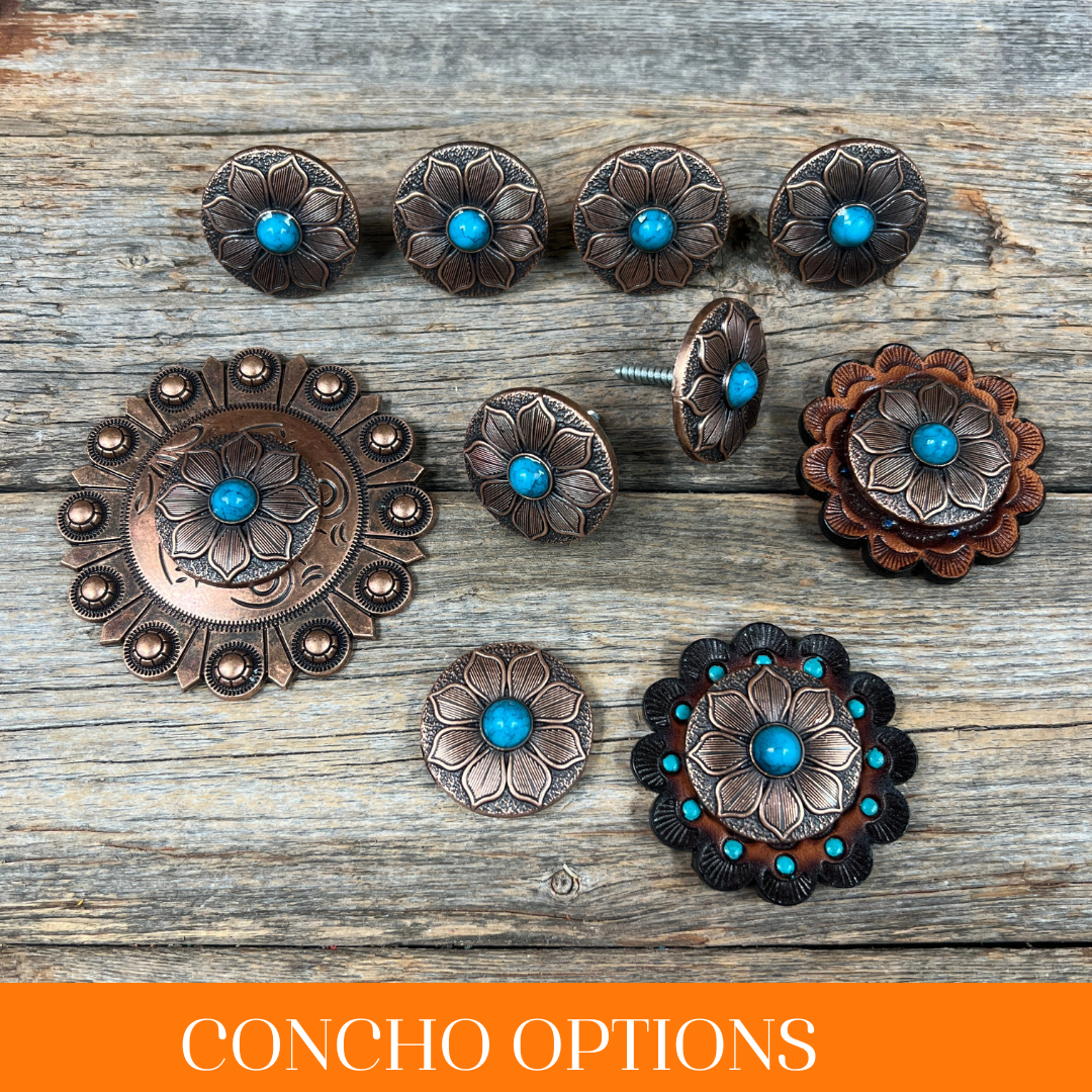 Western Style Copper Sunflower Concho Belt Buckle W205 - Perfect for Cowboy Boots, Jeans & Western Fashion Accessories