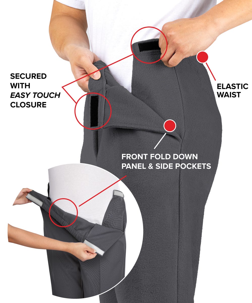 Men's Easy Access Open Side Pants - Comfortable Stretch Athletic Pants for Workout, Running & Casual Wear | Quick-Dry Breathable Fabric for Active Lifestyles