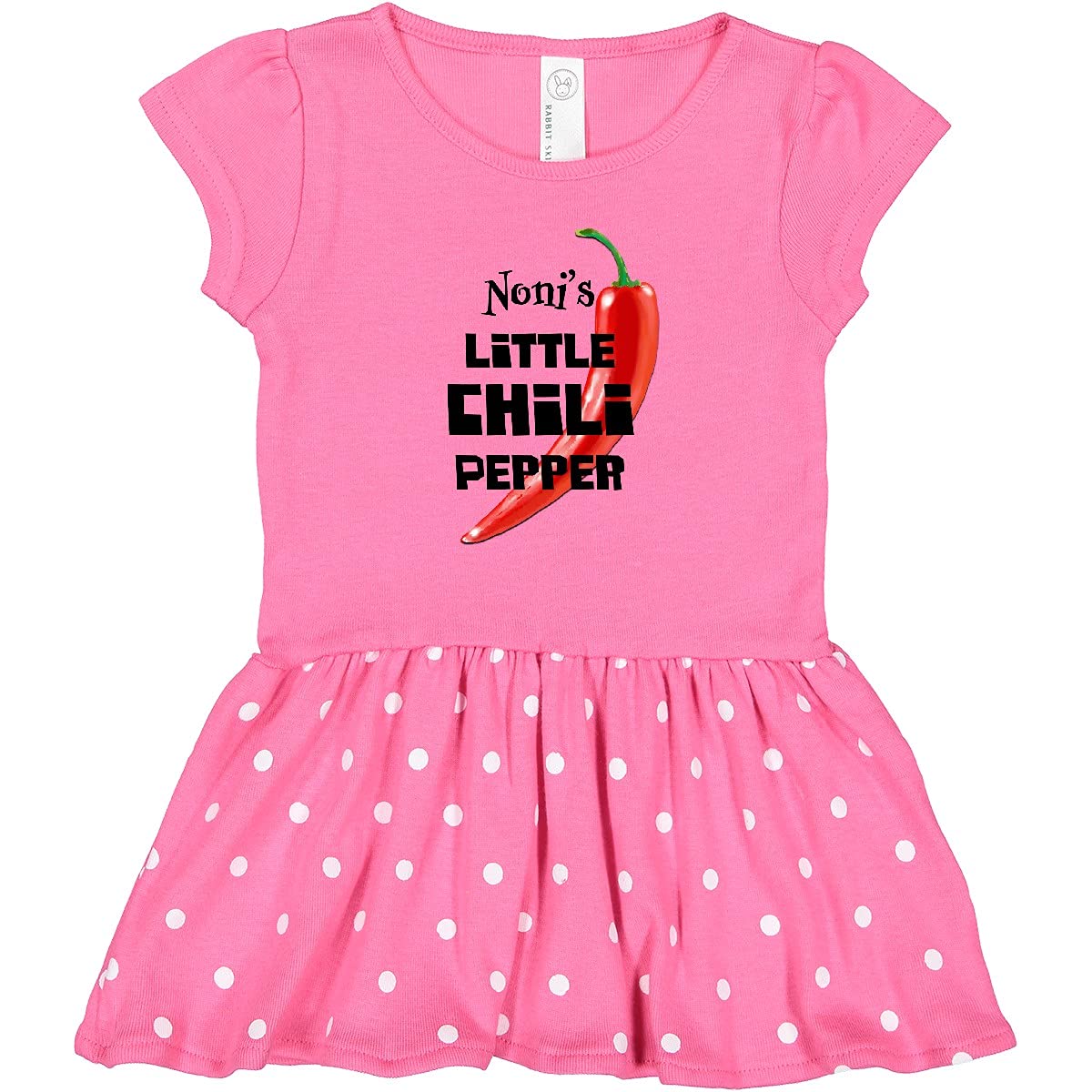 Inktastic Noni's Little Chili Pepper Toddler Dress - Cute & Comfortable Girls' Outfit for Playdates, Parties & Everyday Wear