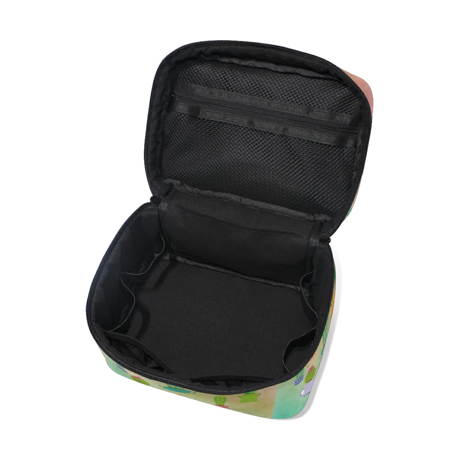 Cactus & Succulent Makeup Bag for Women - Waterproof Cosmetic Pouch, Travel Toiletry Organizer | Perfect Gift for Plant Lovers, Art Lovers & Travelers (Ideal for Gym, Vacation, Daily Use)