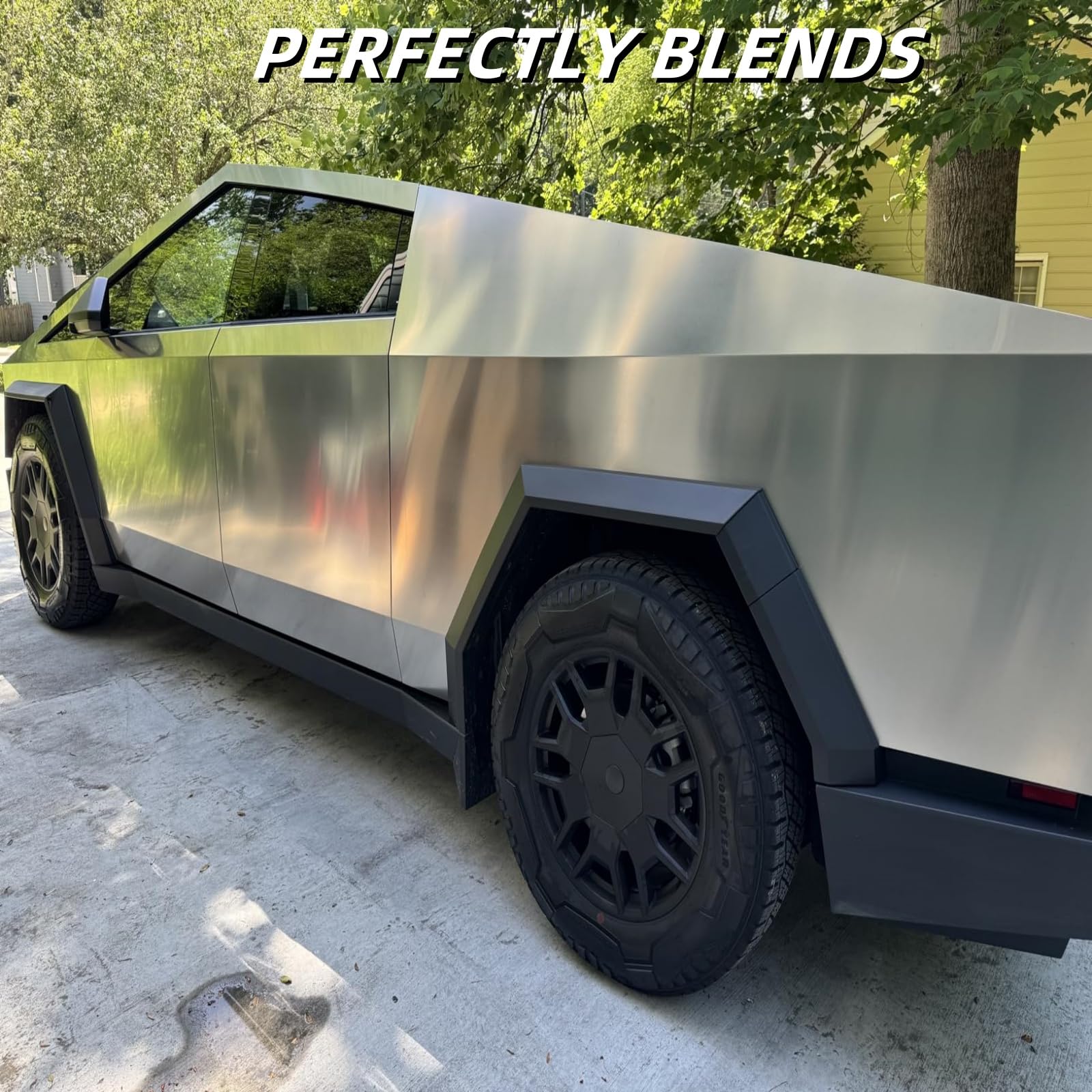 2024 2023 Tesla Cybertruck Wheel Center Caps - 4PC Custom Cyber Truck Accessories | Full Coverage, Rust & Dust Resistant Hub Caps | Easy Installation for Enhanced Style & Protection | Perfect for Off-Roading & Urban Driving