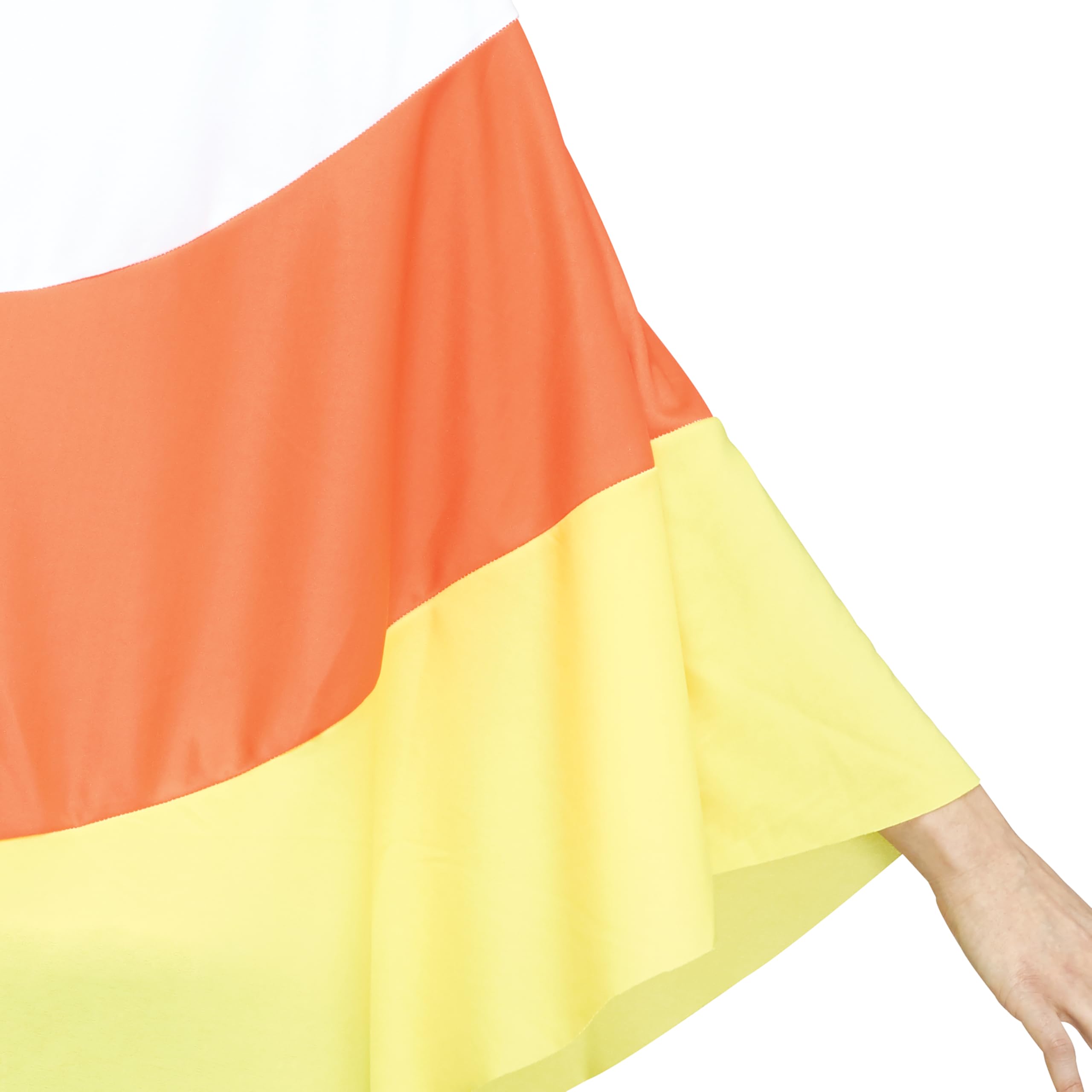 Fun World Women's Candy Corn Halloween Poncho - Festive Costume for Trick or Treating, Parties & Cosplay