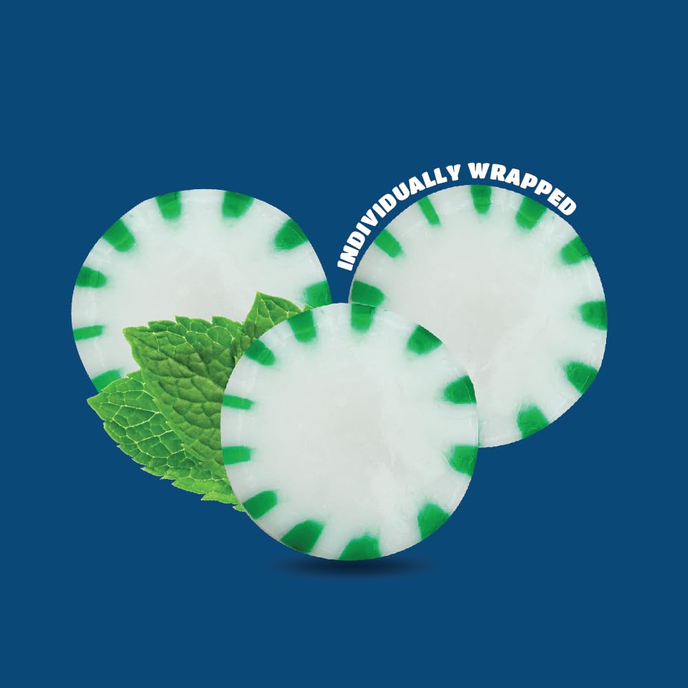 Arcor Spearmint Starlight Mints - 2lb Bulk Pack (Approx 150 Pieces) - Hard Candy for Parties, Office Treats & Holiday Gifts