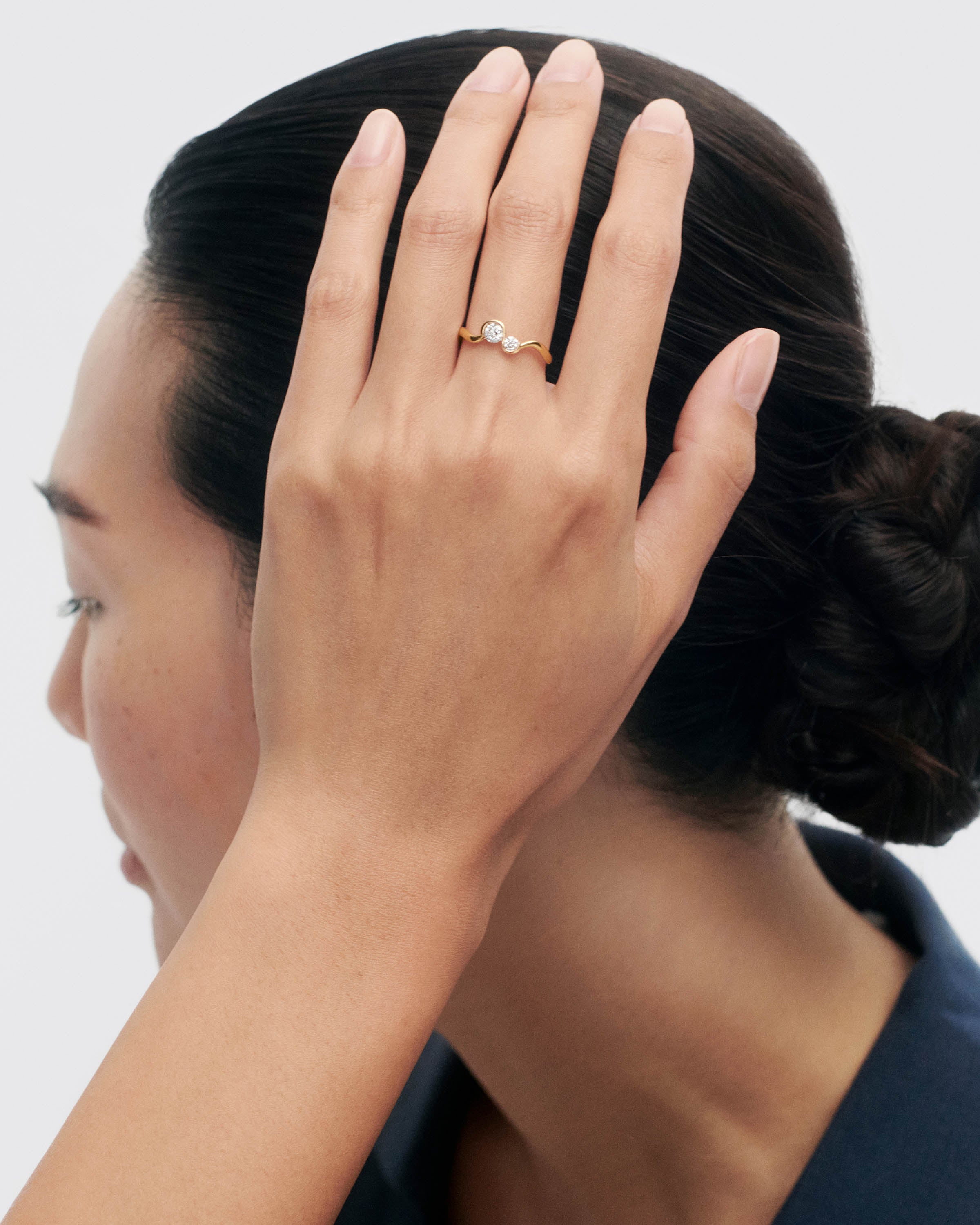 Dafne Diamond and Gold Ring for Women - Elegant Jewelry Gift for Anniversary, Engagement & Special Occasions