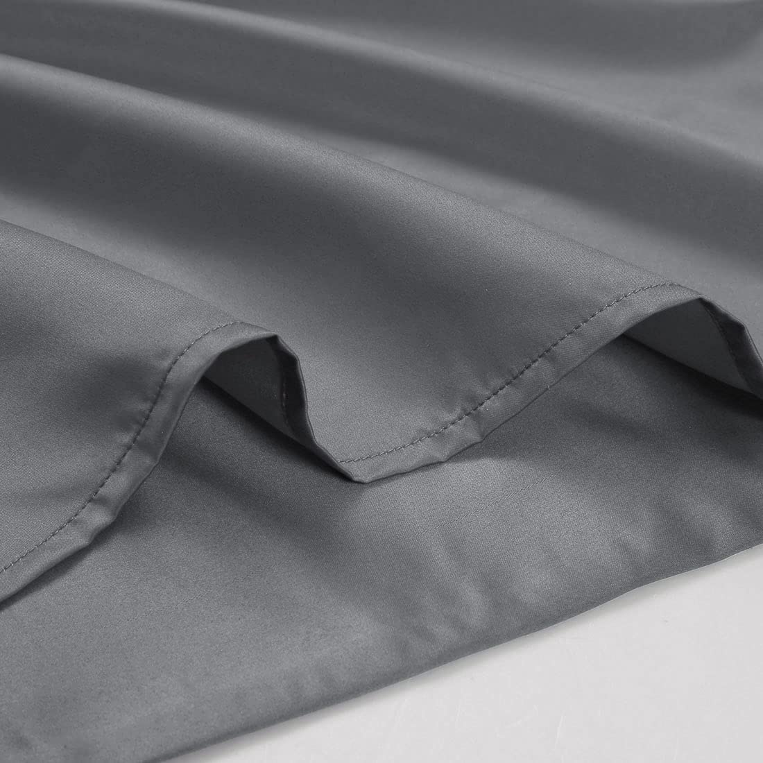 Luxury Cooling Silky Satin Body Pillow Cover 20x48 Inch - Grey Anti-Wrinkle Pillowcase for Hair & Skin Care - Perfect for Sleeping, Travel, and Home Comfort