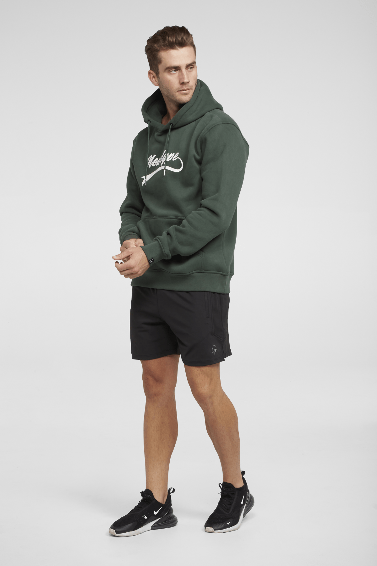 Dynamic Hooded Pullover Sweatshirt for Men & Women | Cozy Fleece Hoodie in Forest Green | Perfect for Outdoor Activities, Gym & Casual Wear