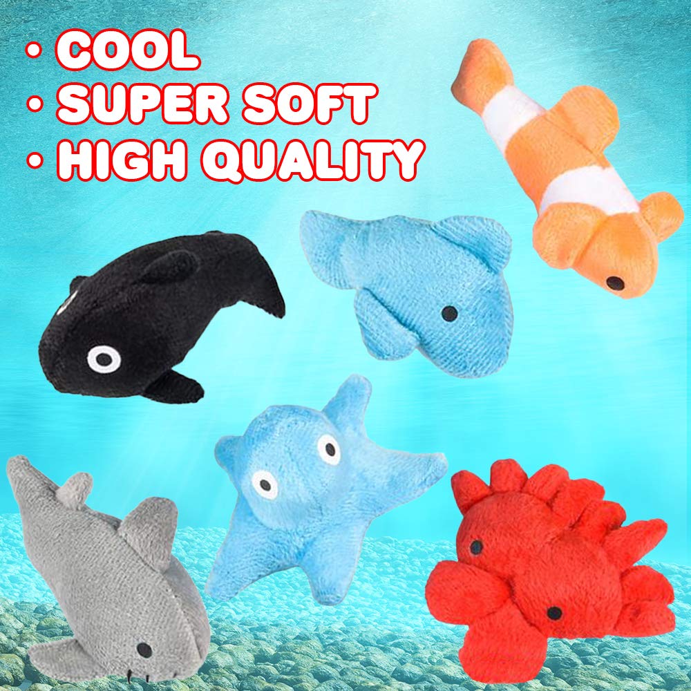 ArtCreativity 24-Piece Sea Life Plush Toys Set | Ultra-Soft Stuffed Ocean Animals for Kids | Perfect for Birthday Party Favors, Nursery Decor & Unique Diaper Cake Toppers | Great for Underwater Themed Parties & Toddler Playtime