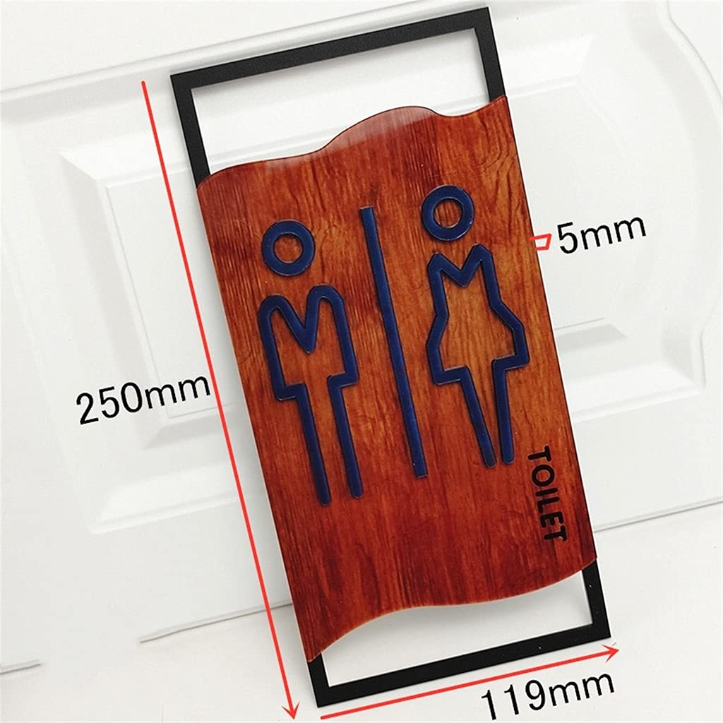 Bathroom Sign - Toilet Door Sign with House Number, Wall Plaque for WC, Restroom, Address Plate (Color: 3) - Perfect for Home, Office, Hotel & Public Restrooms