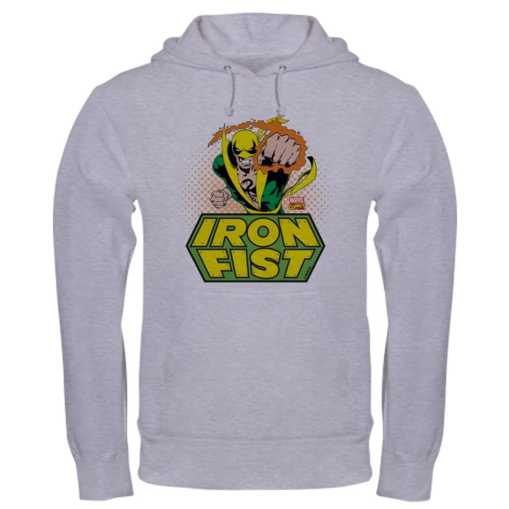 Iron Fist Graphic Hooded Sweatshirt for Men & Women | Soft Cotton Pullover with Front Pocket | Perfect for Streetwear, Casual Outfits & Winter Layering