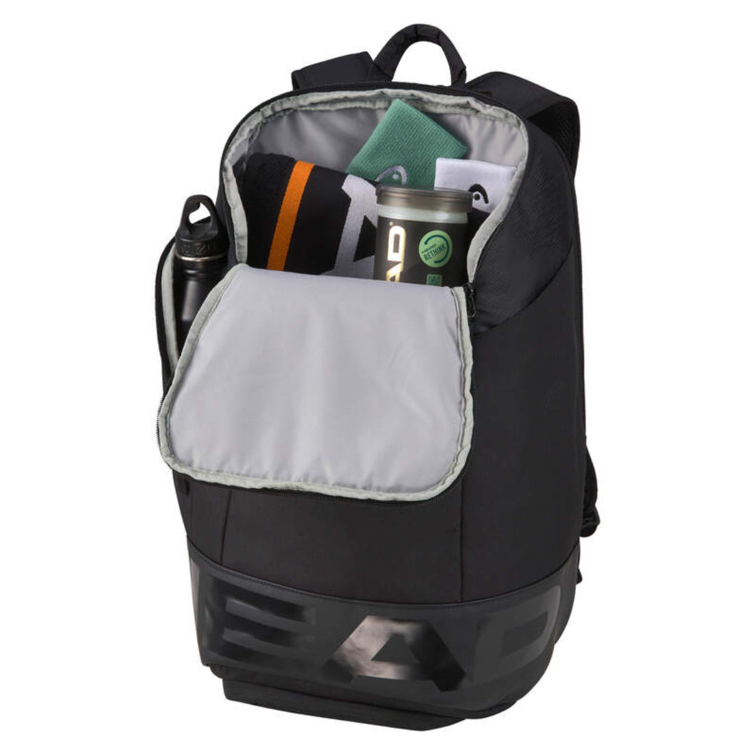 Head Pro X 28L Tennis Backpack with 3 Racket Compartments - Durable Black Sports Bag for Tennis, Badminton & Squash Players | Perfect for Training, Tournaments & Gym Use